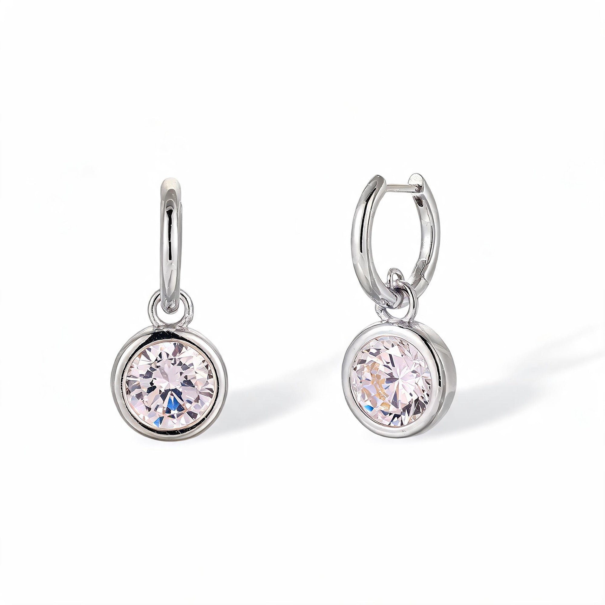 Fastrada 14K Gold Round Bezel Huggie Earrings