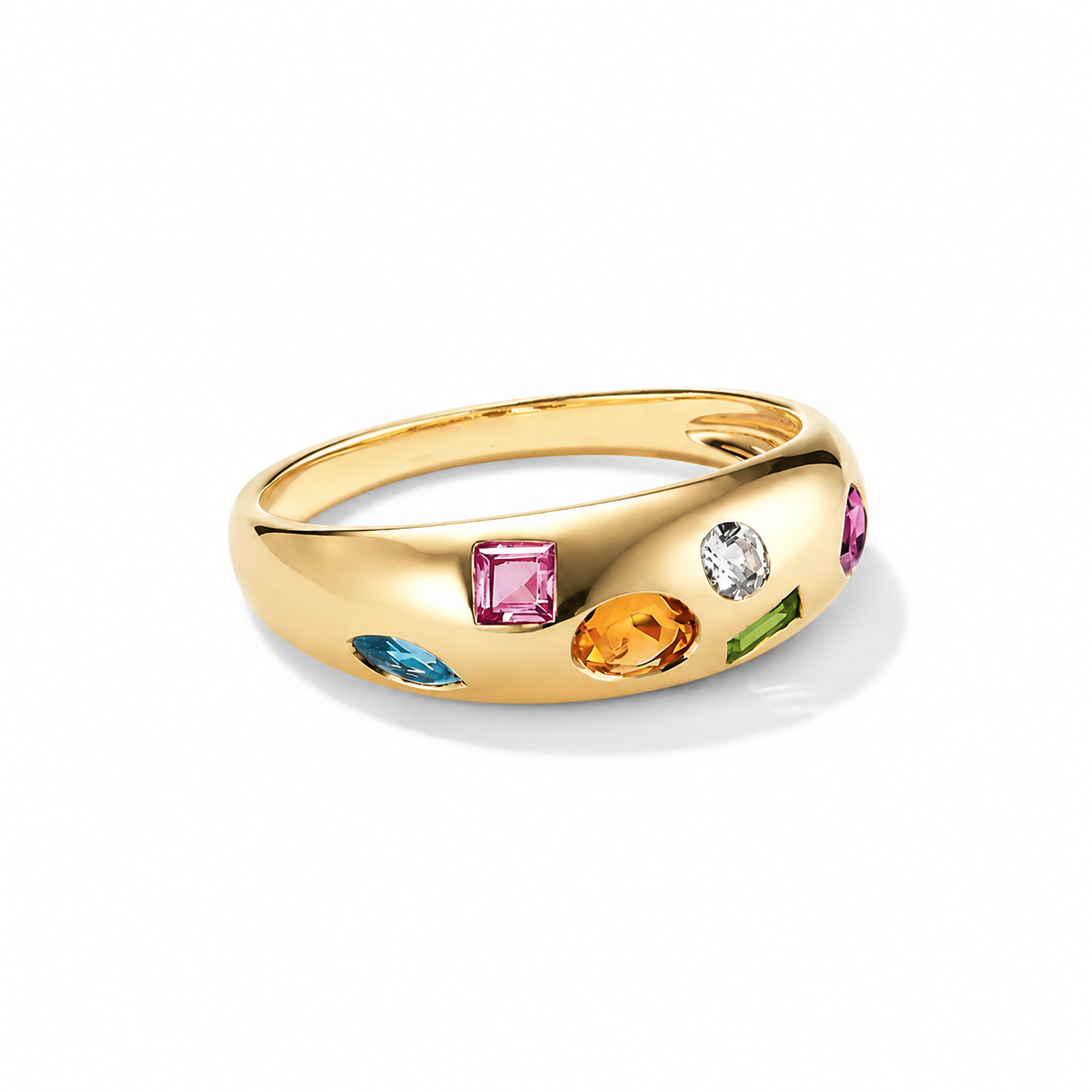 Florestine 18K Gold Mixed Shape Ring