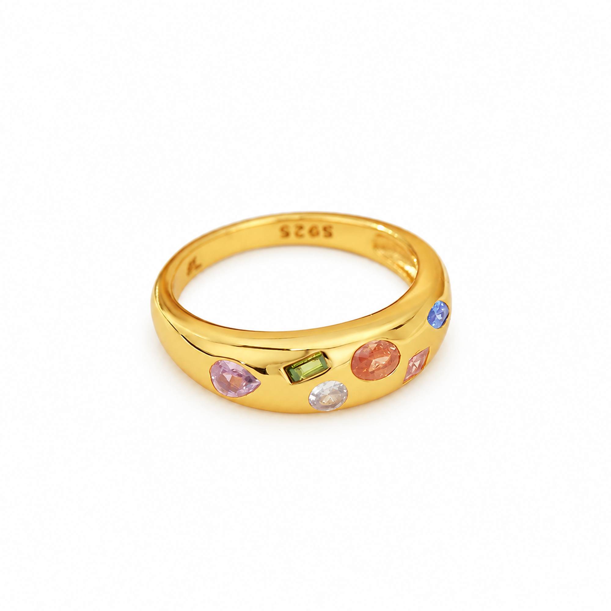 Florestine 18K Gold Mixed Shape Ring