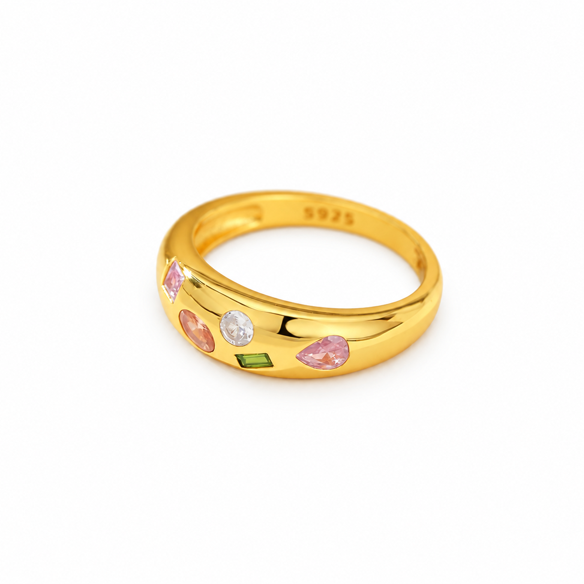 Florestine 18K Gold Mixed Shape Ring