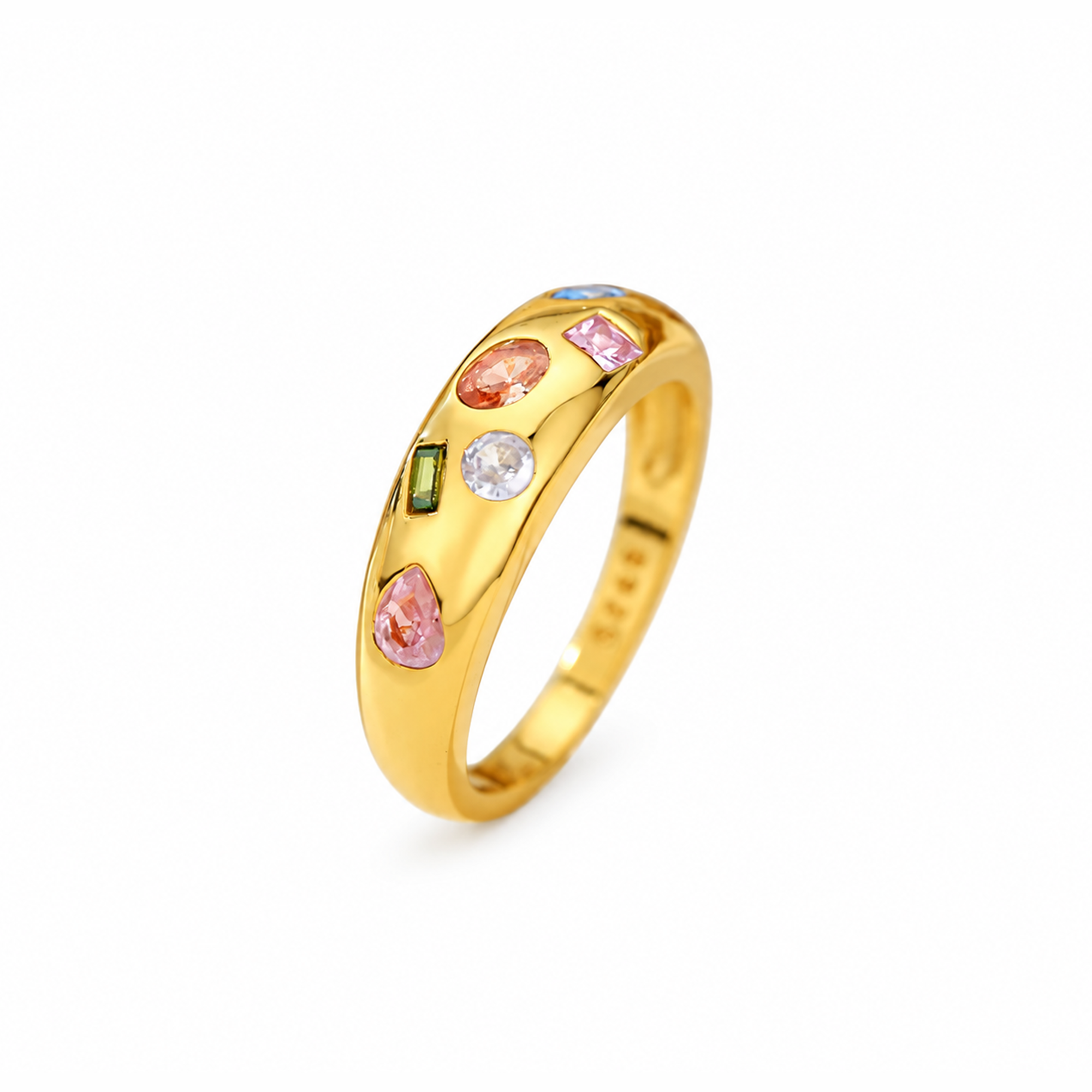 Florestine 18K Gold Mixed Shape Ring