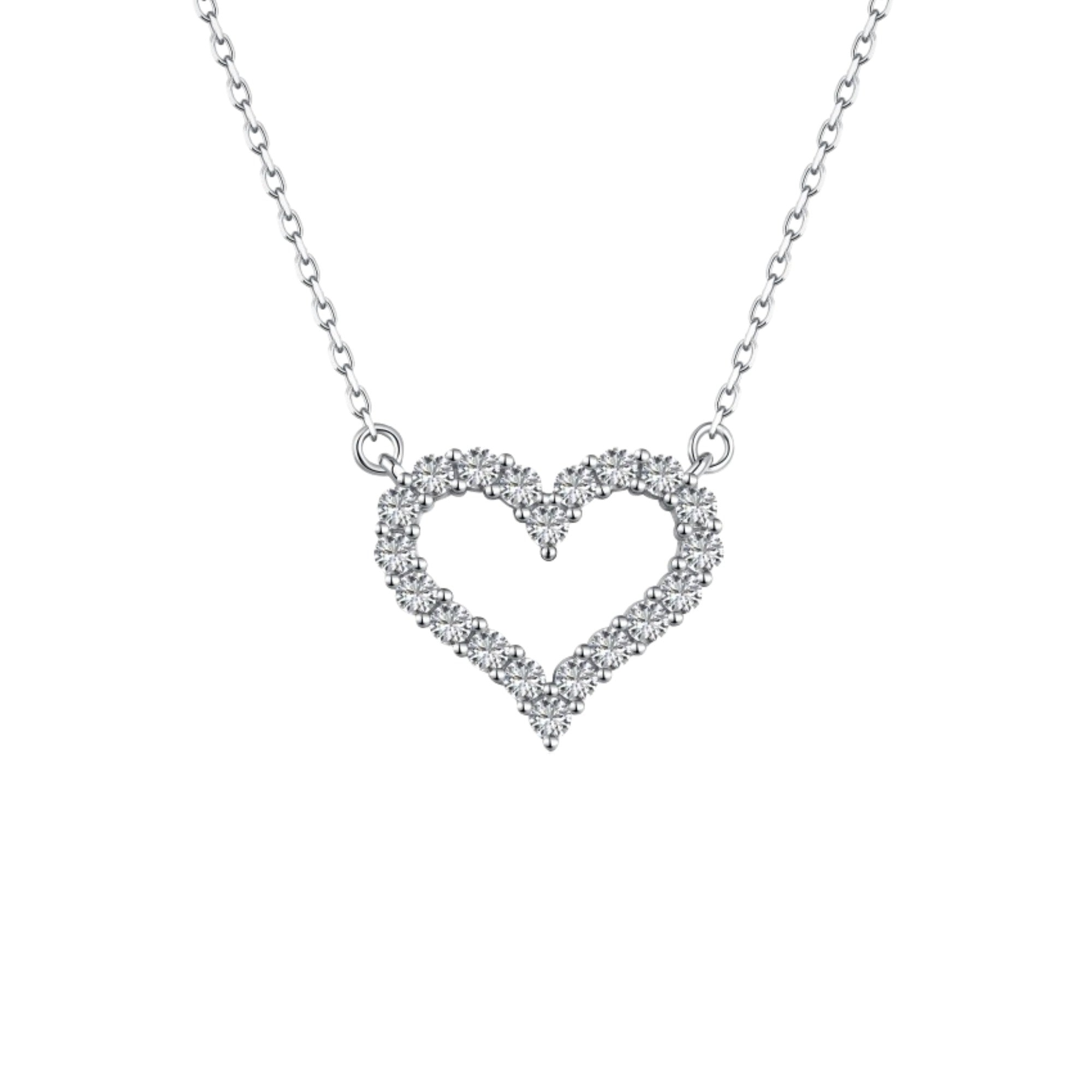 Freyda 18K Gold Hollow Heart Necklace
