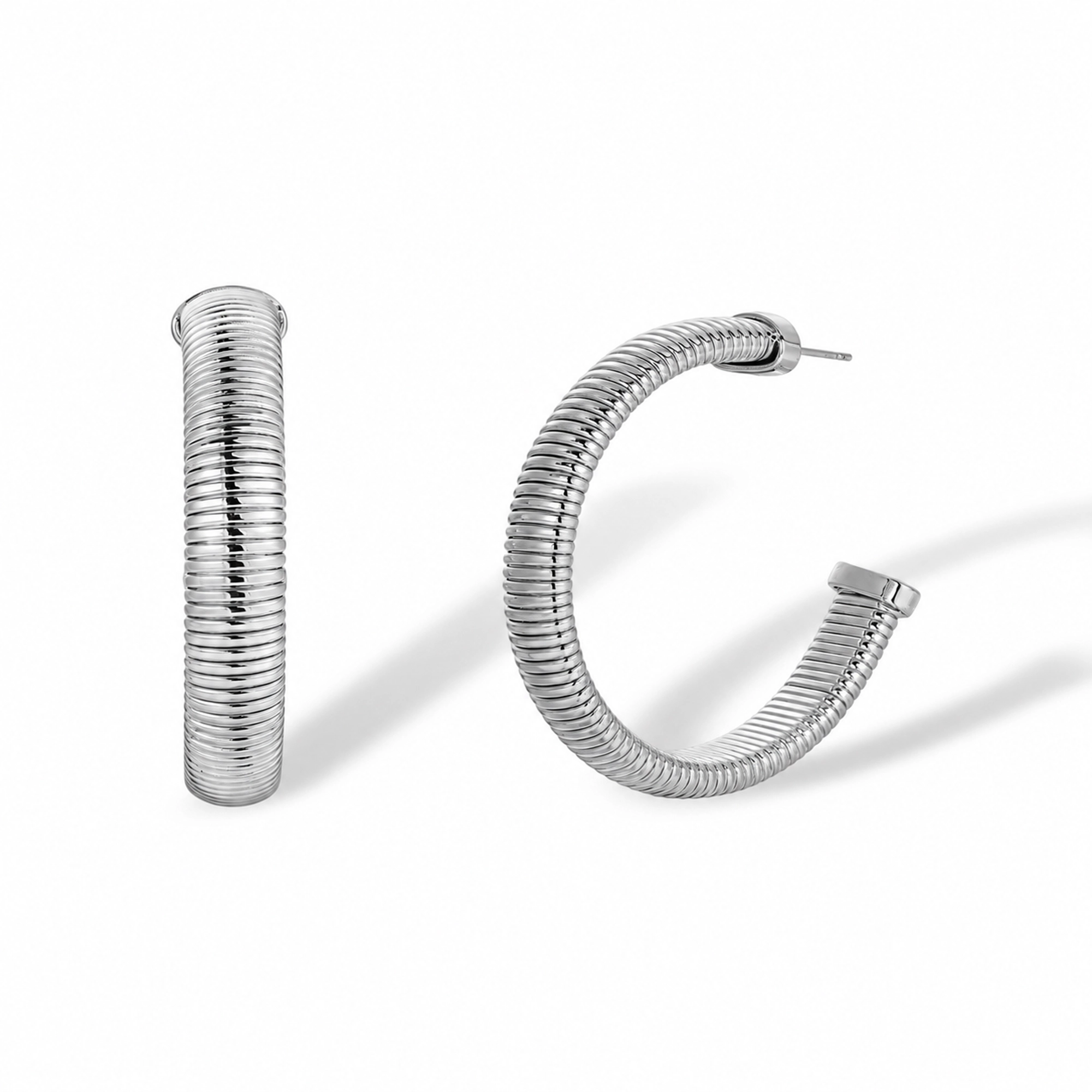 Friedhilda 18K Gold C Shaped Hoop Earrings