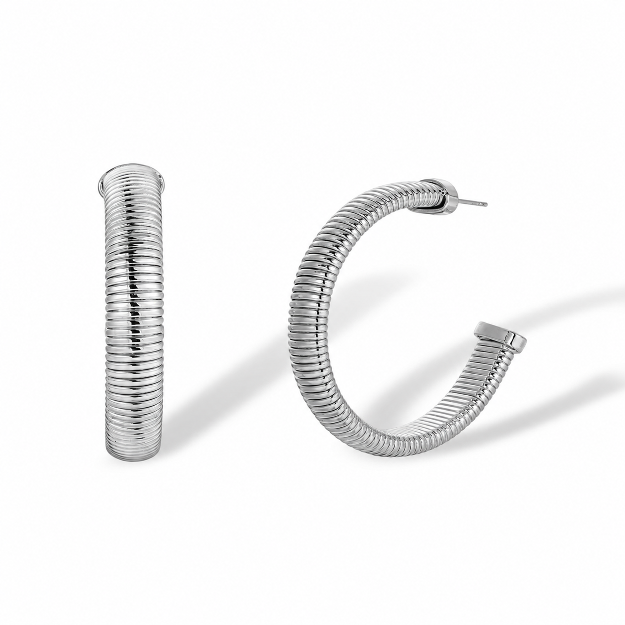 Friedhilda 18K Gold C Shaped Hoop Earrings