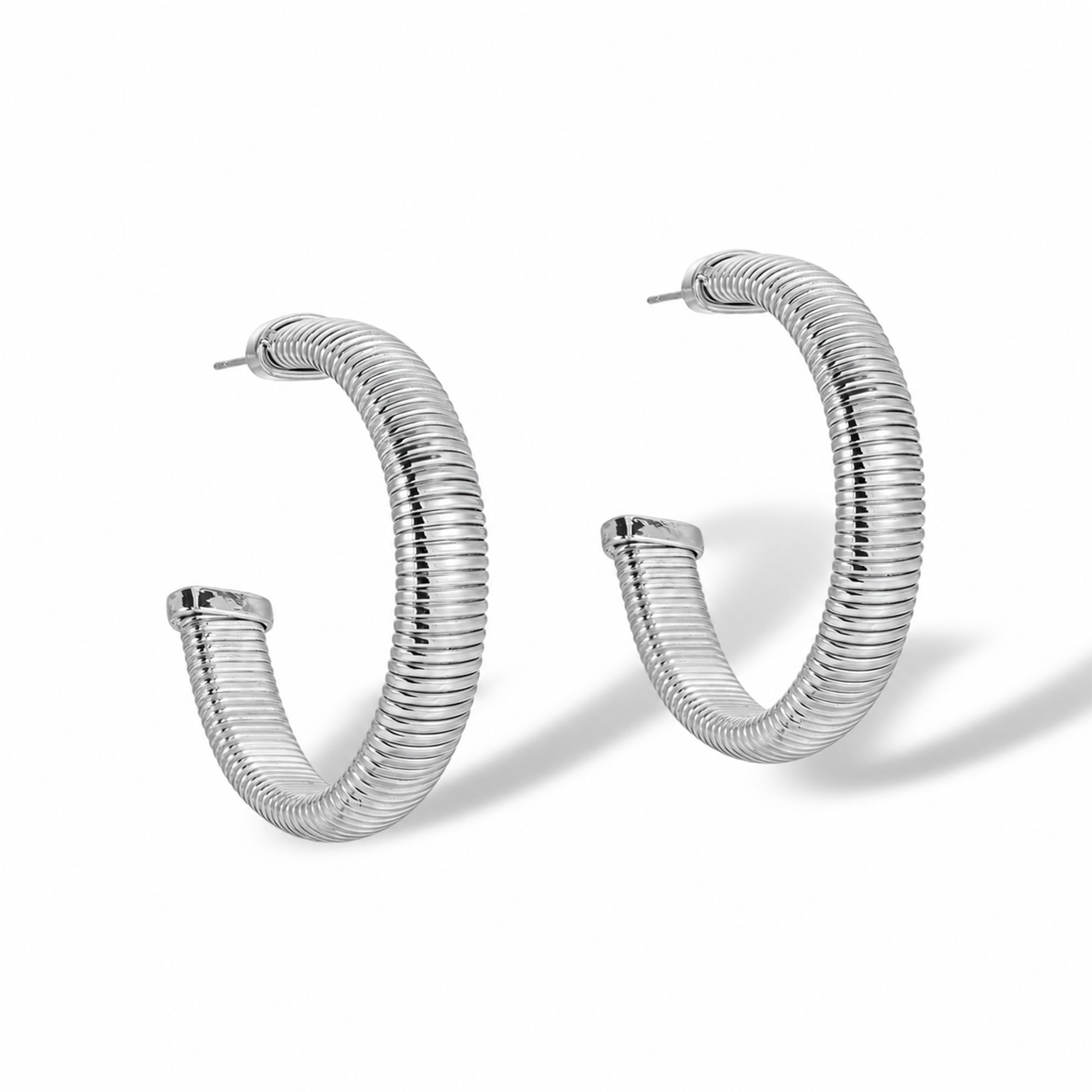 Friedhilda 18K Gold C Shaped Hoop Earrings