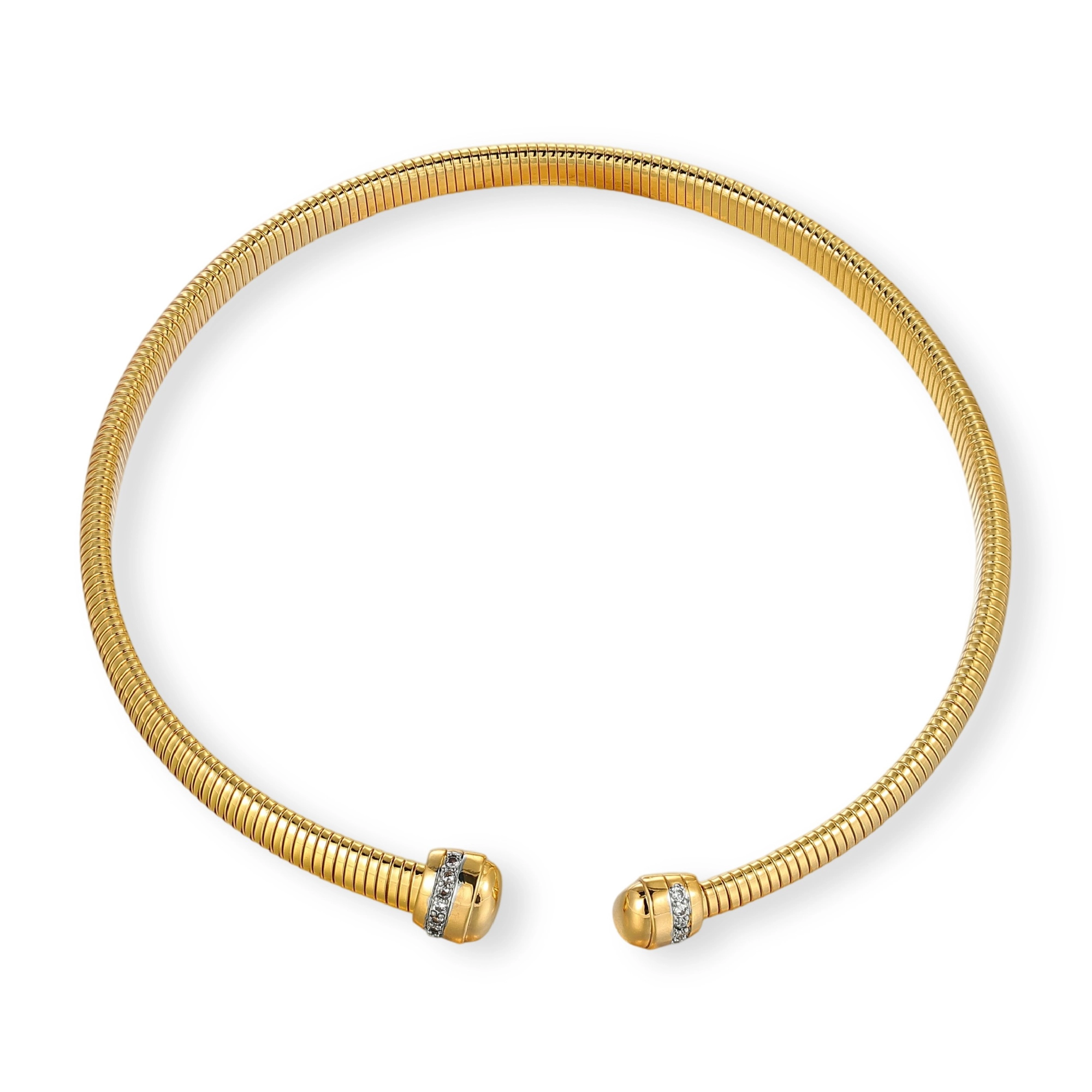 Friedhilda 18K Gold Pavé Ball Accents Choker Necklace