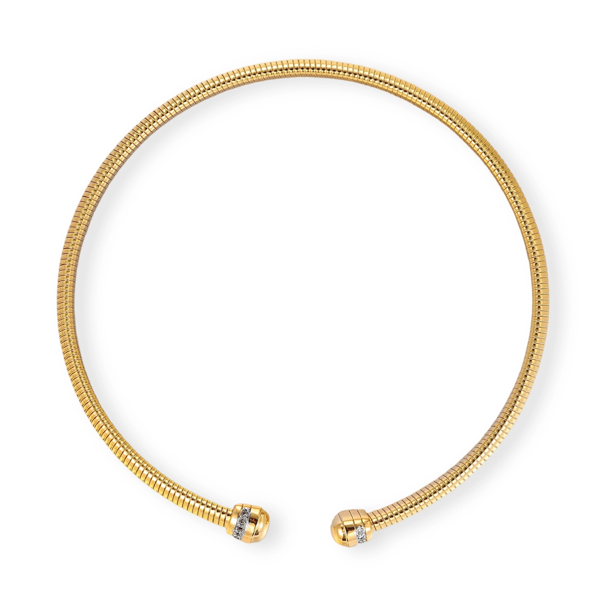 Friedhilda 18K Gold Pavé Ball Accents Choker Necklace