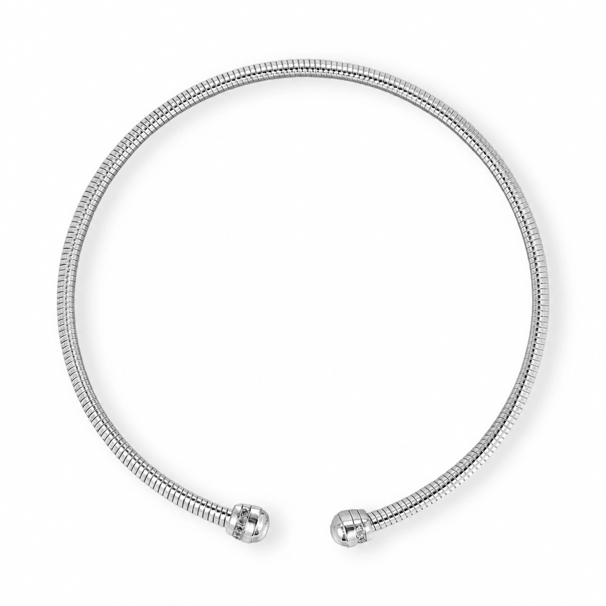 Friedhilda 18K Gold Pavé Ball Accents Choker Necklace