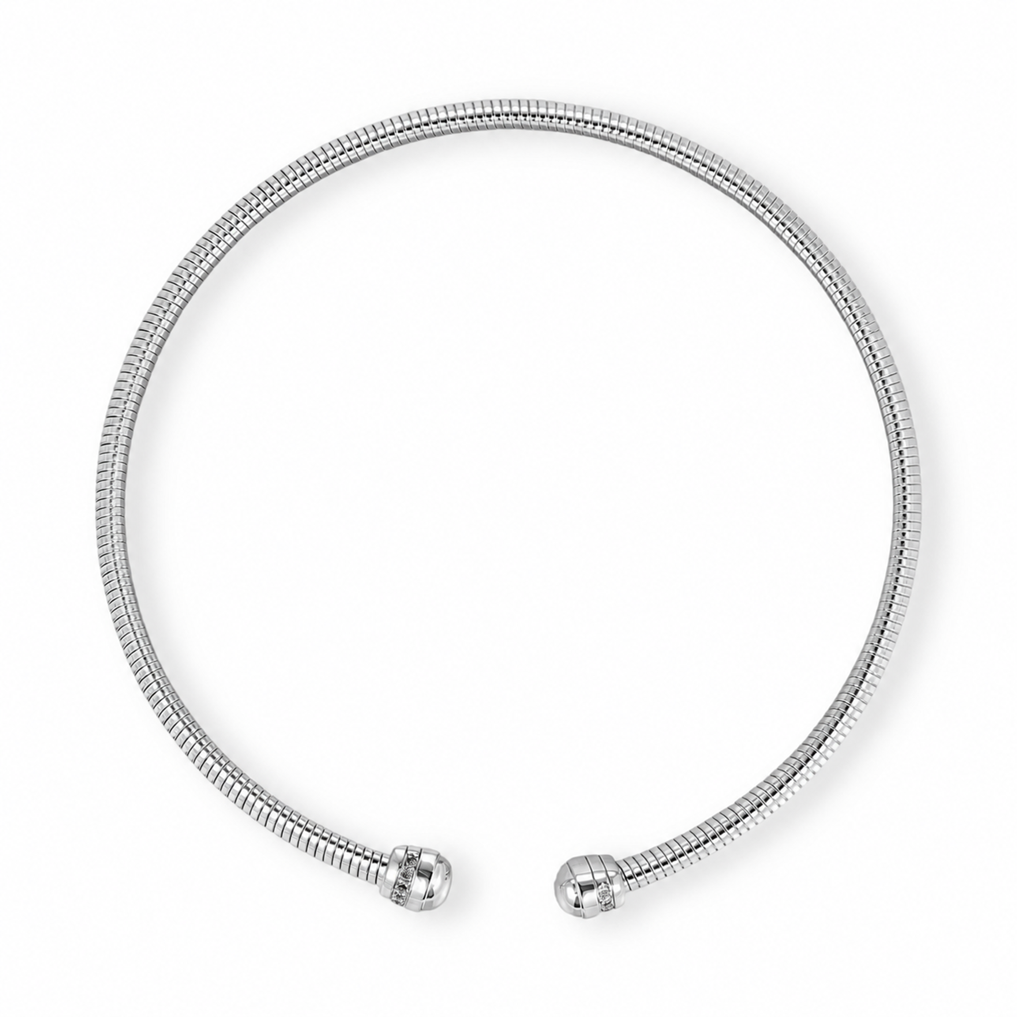 Friedhilda 18K Gold Pavé Ball Accents Choker Necklace