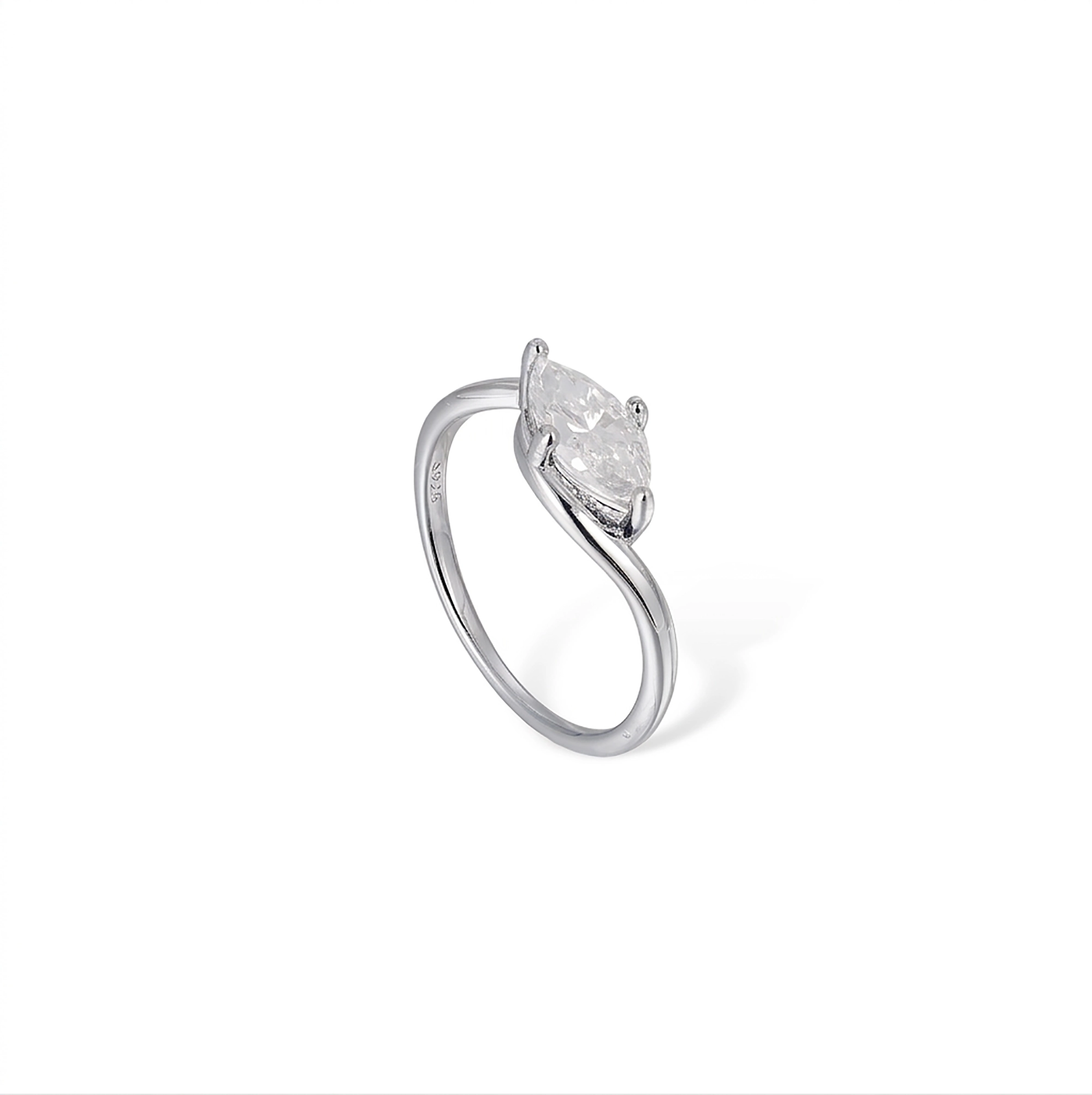 Friedlina 14K Gold Marquise Moissanite Ring Set