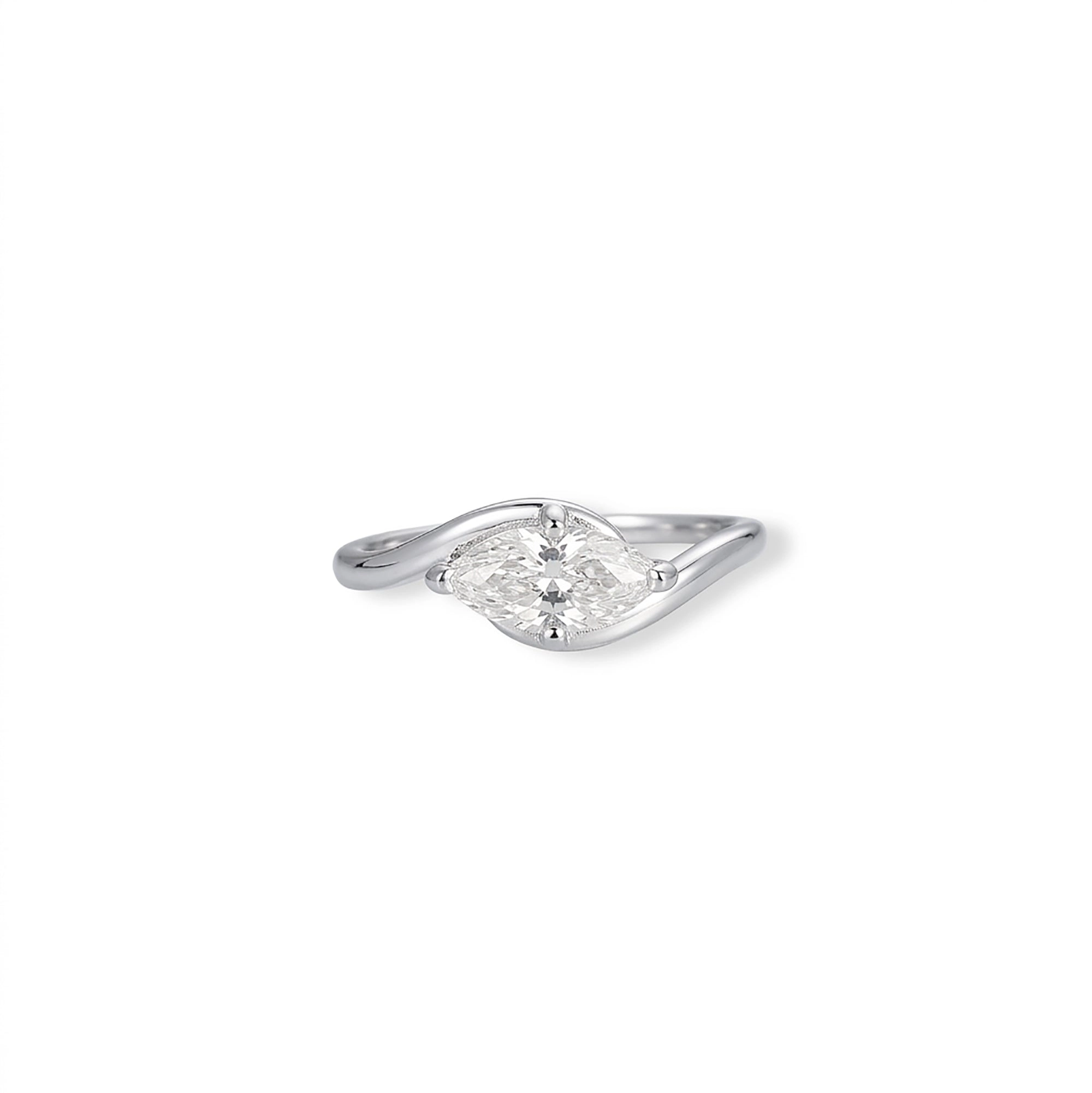 Friedlina 14K Gold Marquise Moissanite Ring Set