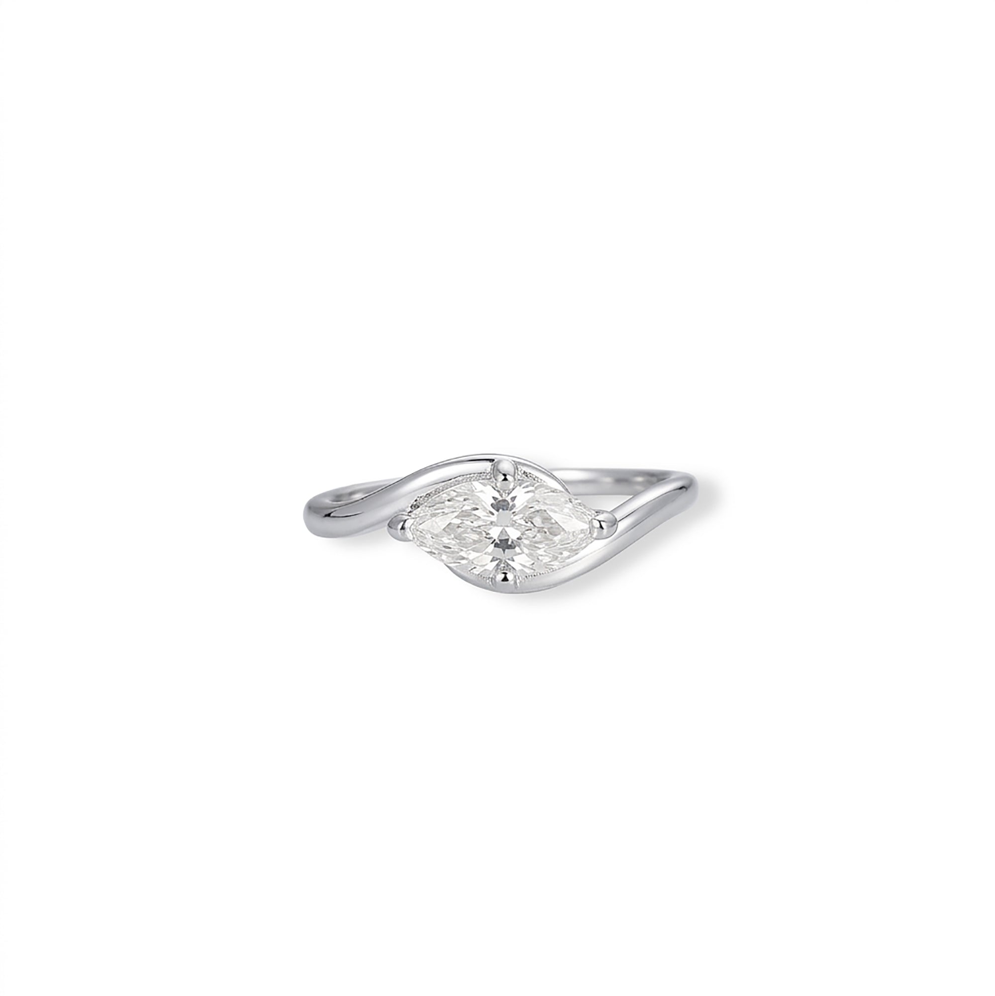 Friedlina 14K Gold Marquise Moissanite Ring Set