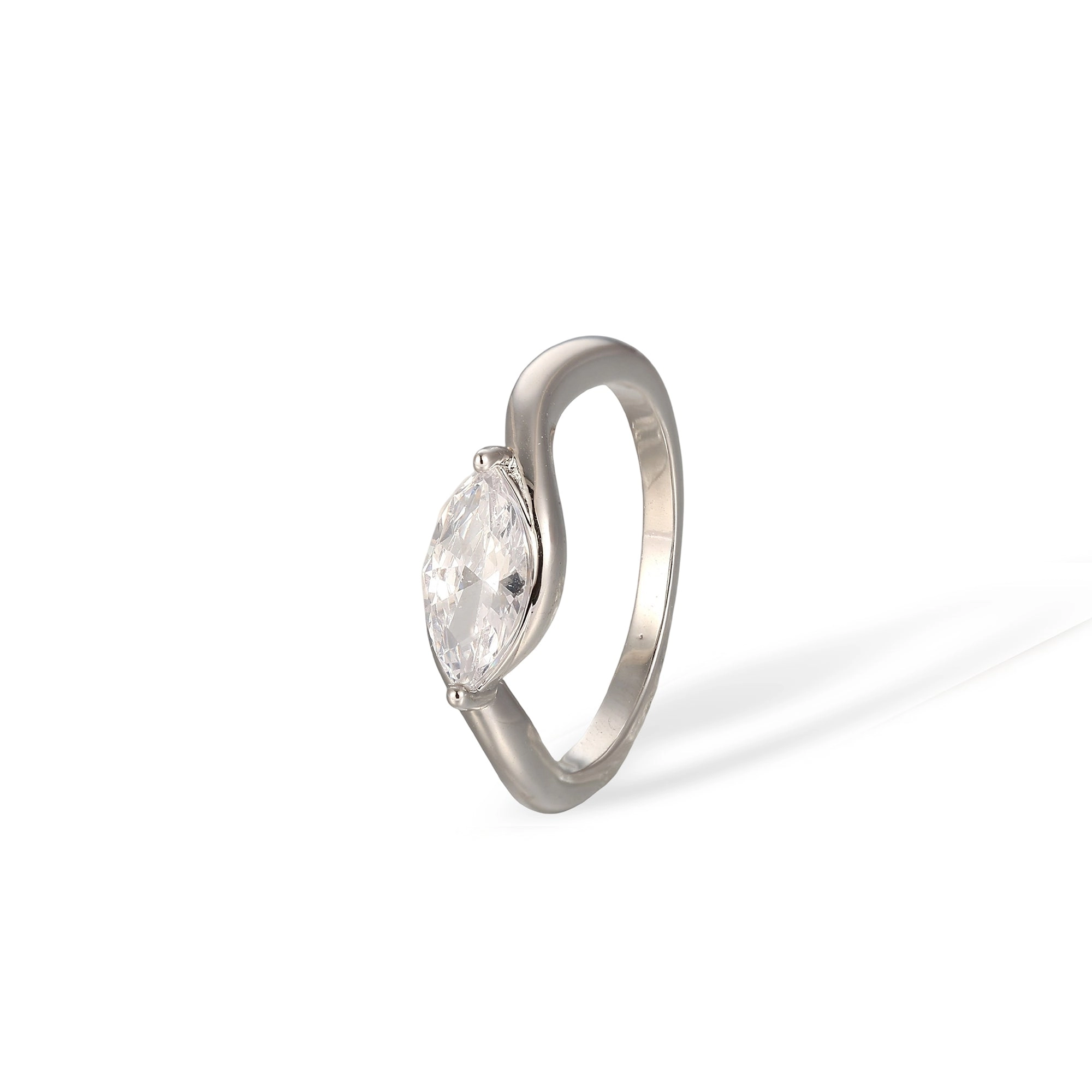 Friedrun 14K Gold Marquise Open Ring Set