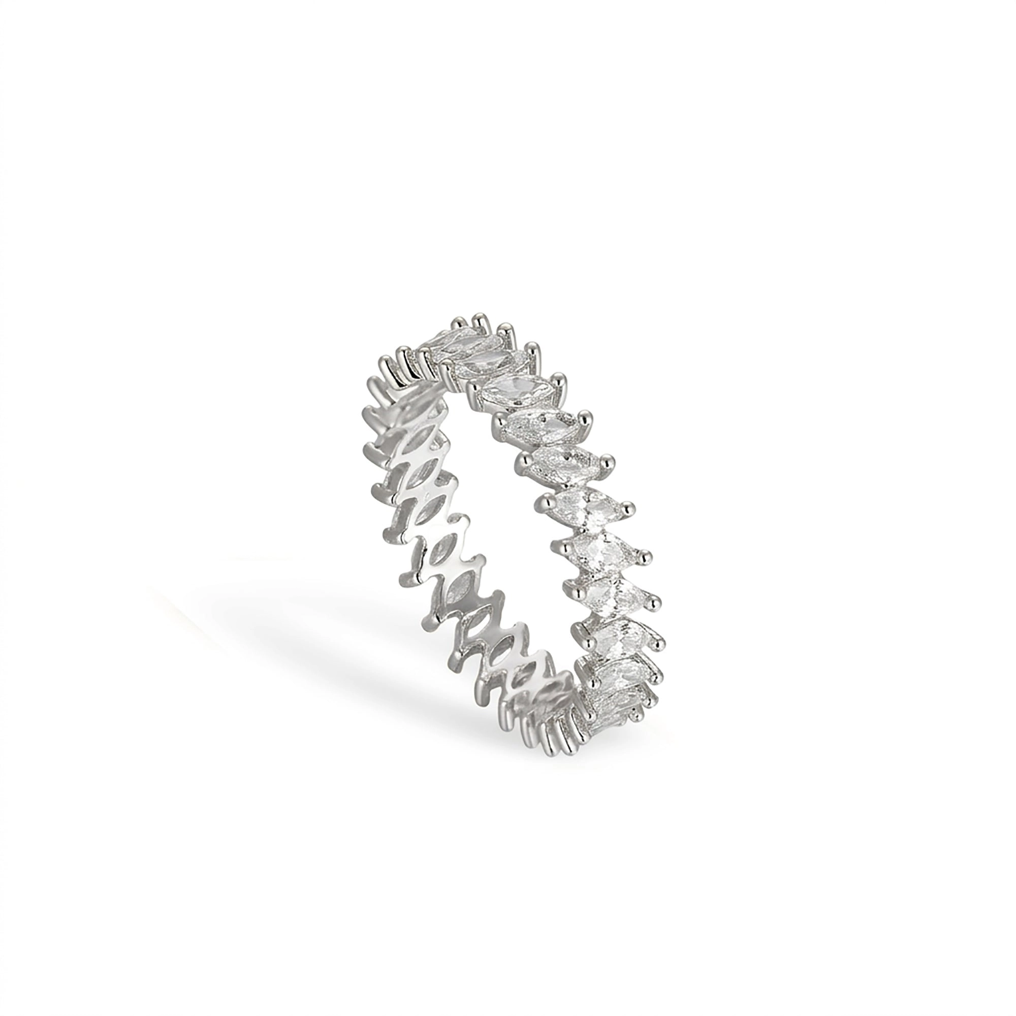 Friedwina 14K Gold Marquise Open Ring Set