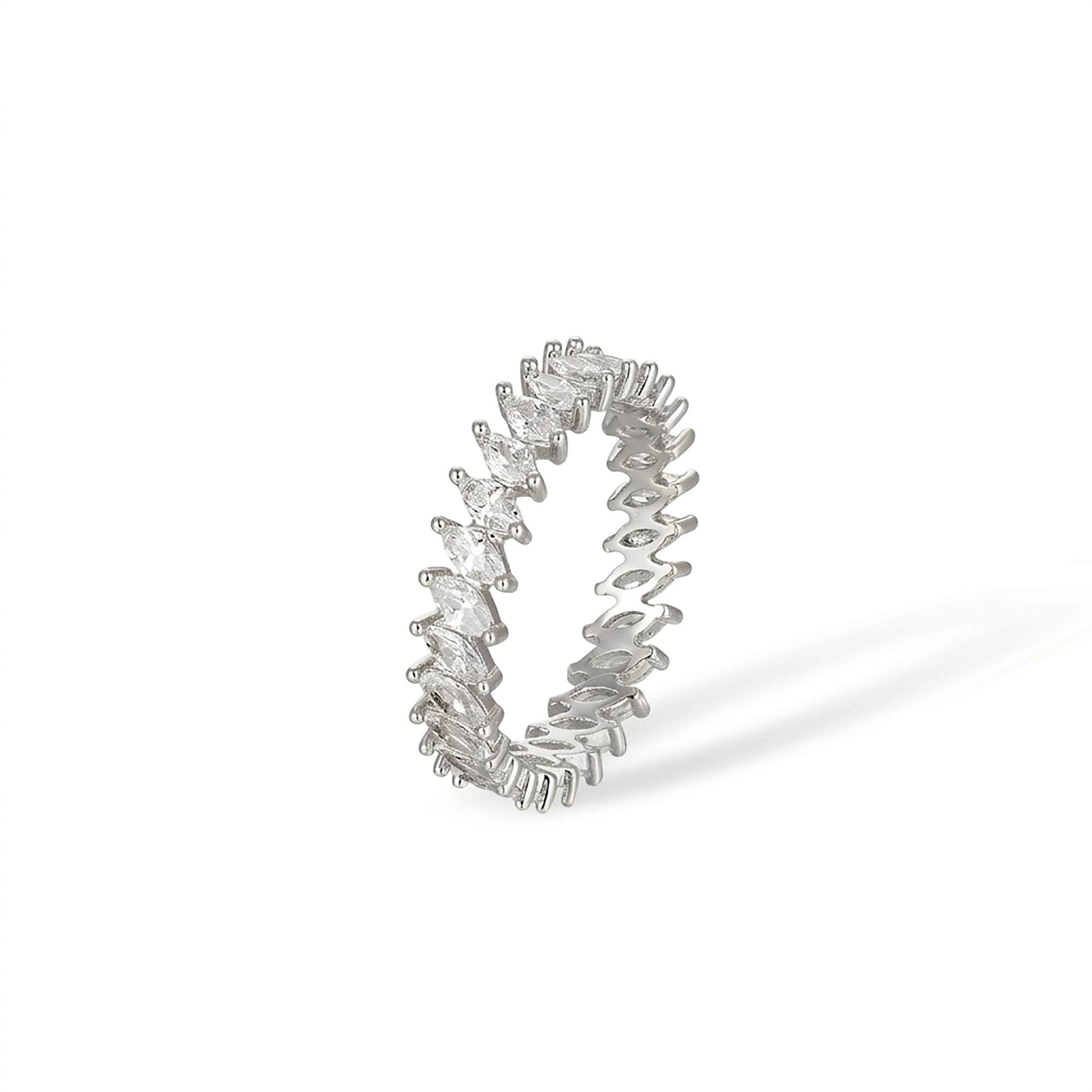 Friedwina 14K Gold Marquise Open Ring Set