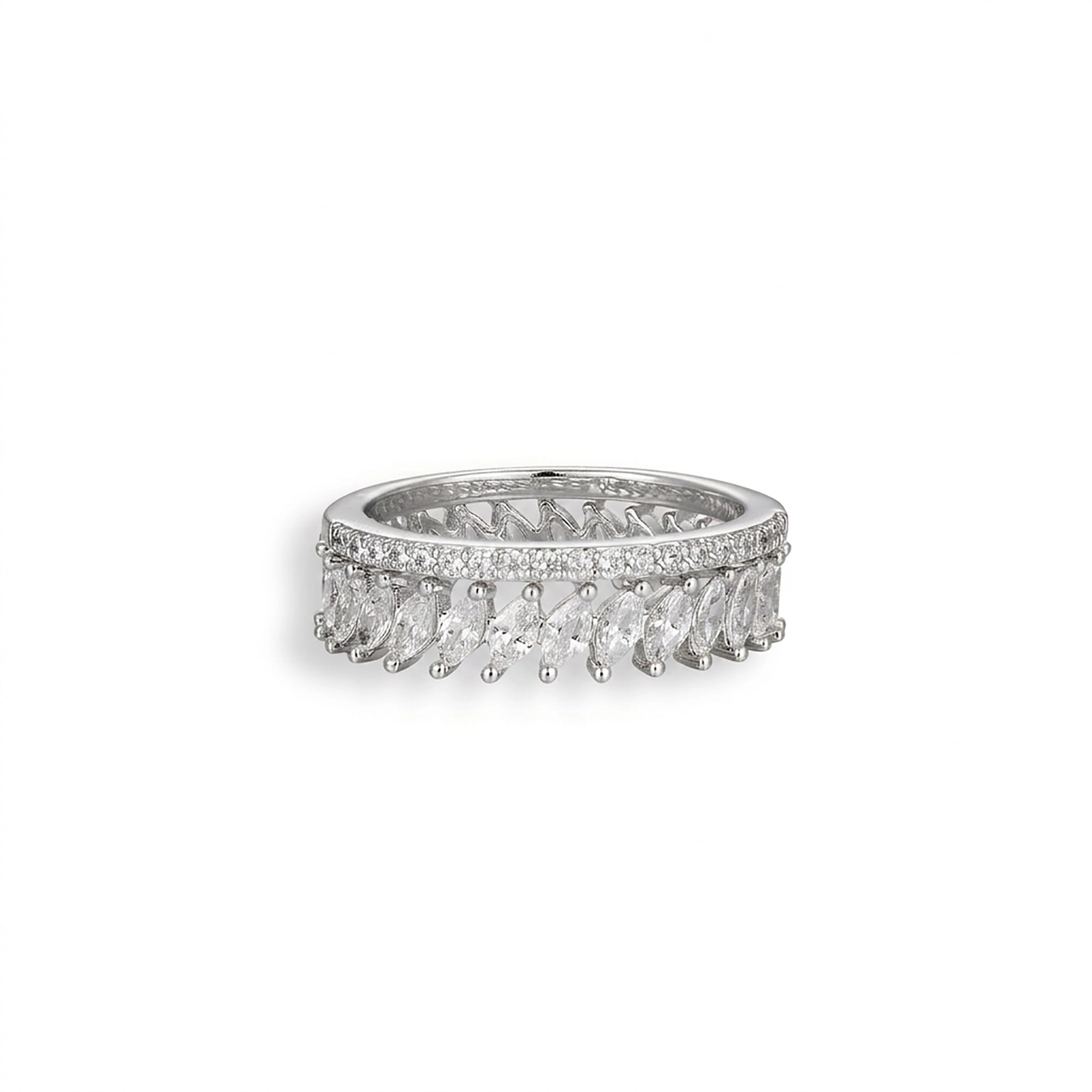 Friedwina 14K Gold Marquise Open Ring Set