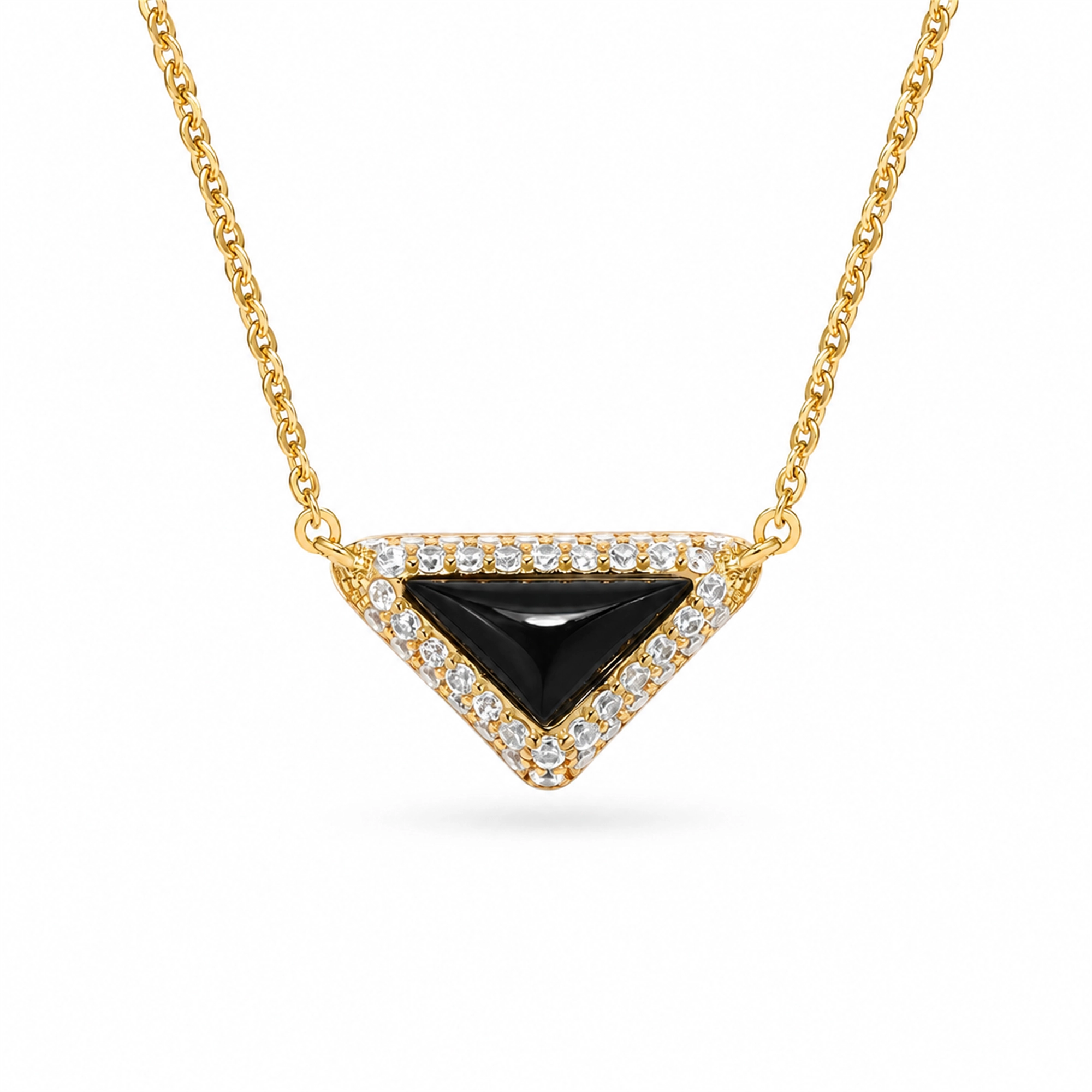 Geertje 14K Gold Triangular Necklace