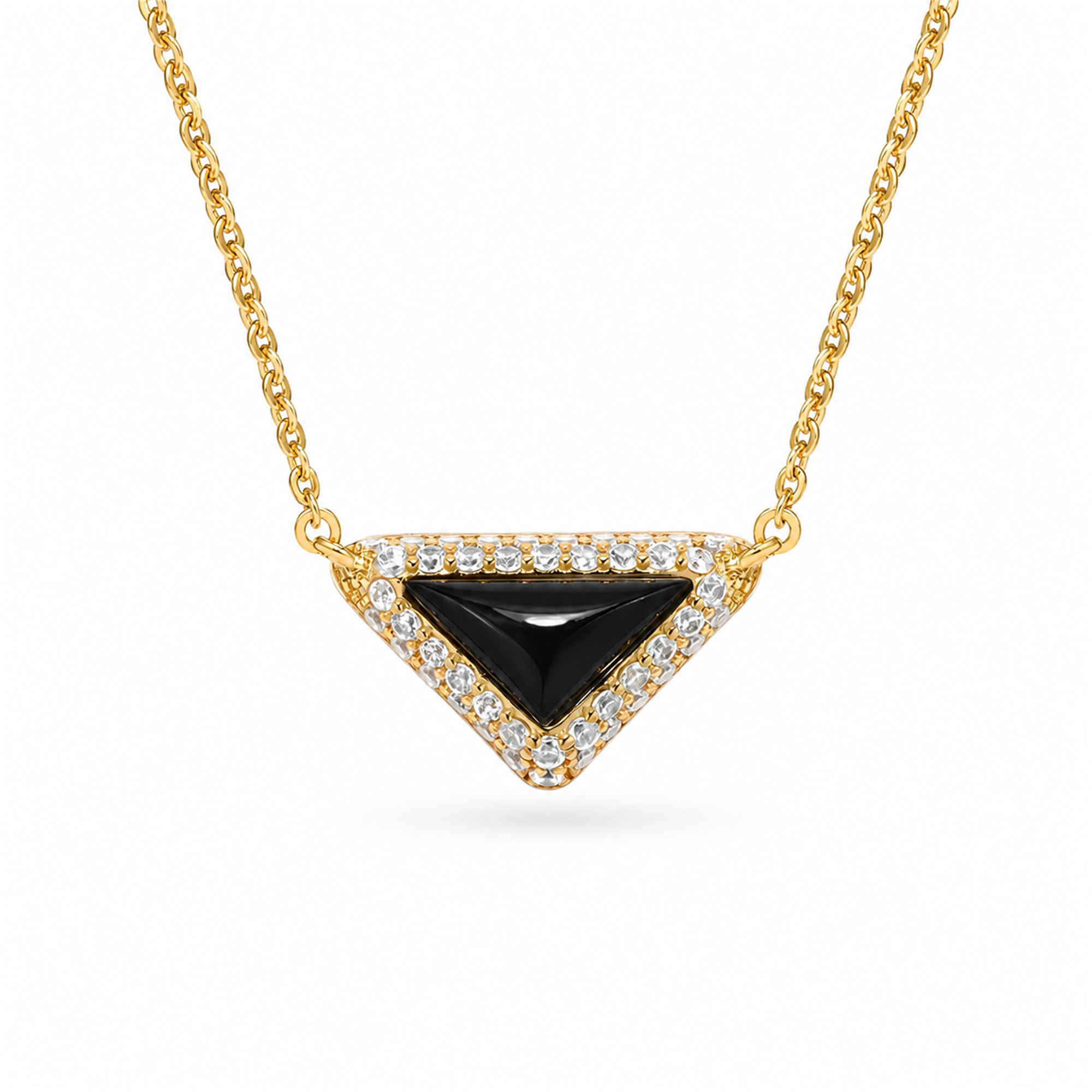 Geertje 14K Gold Triangular Necklace