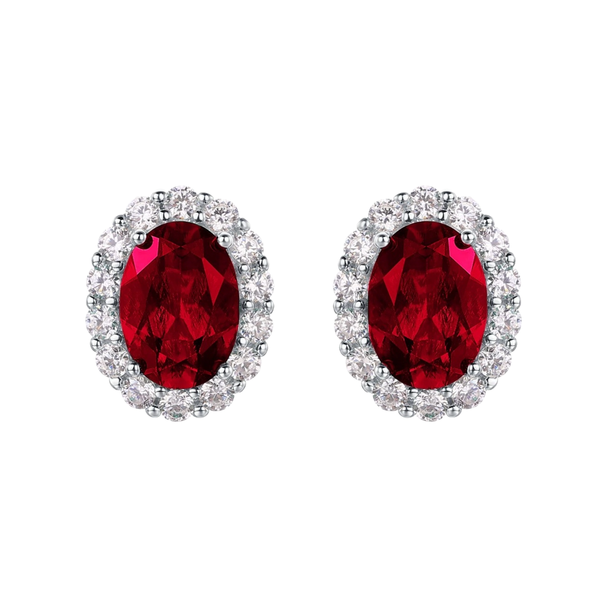 Guislaine Emerald Green Oval Stud Earrings