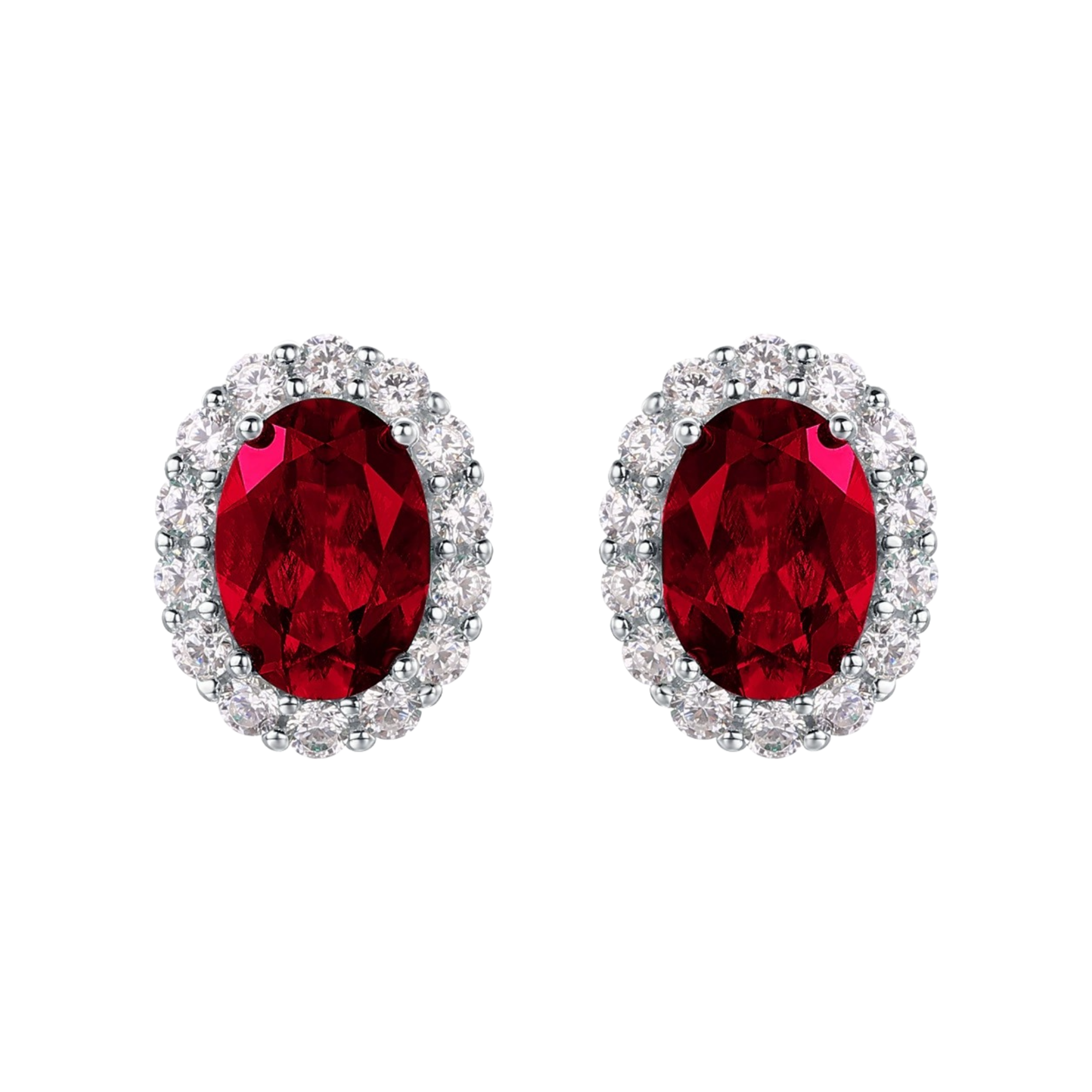 Guislaine Emerald Green Oval Stud Earrings