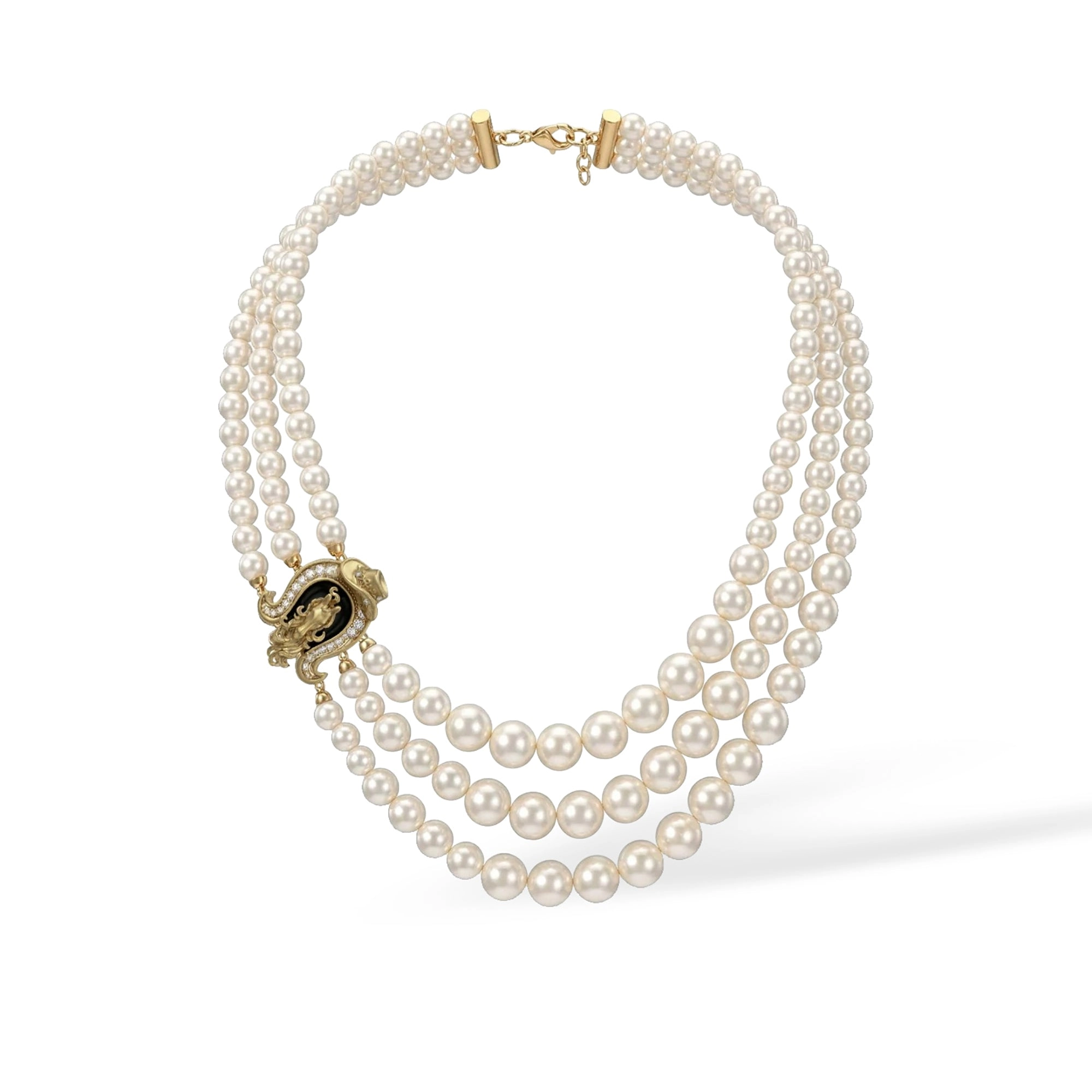 Gundlinde White Pearl Layered Necklace