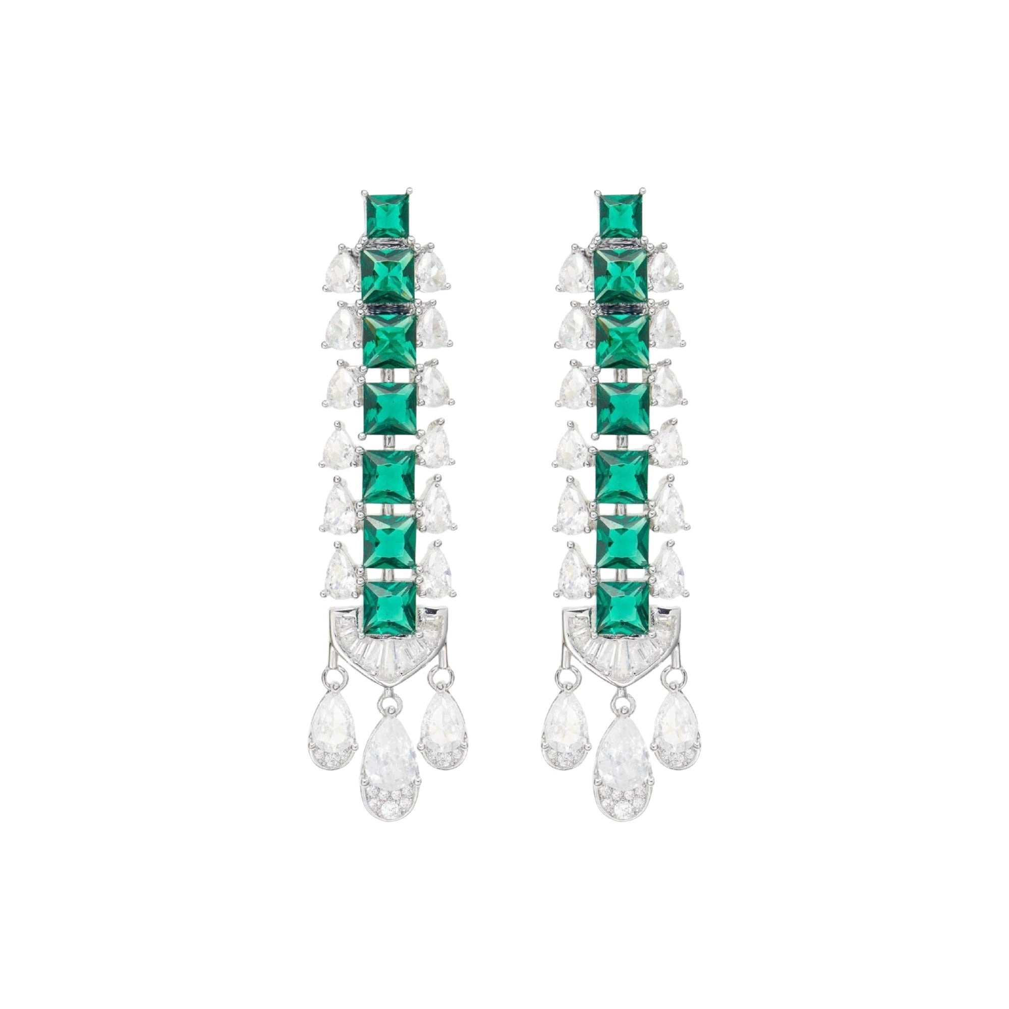 Ingtrud Square Teardrop Drop Earrings
