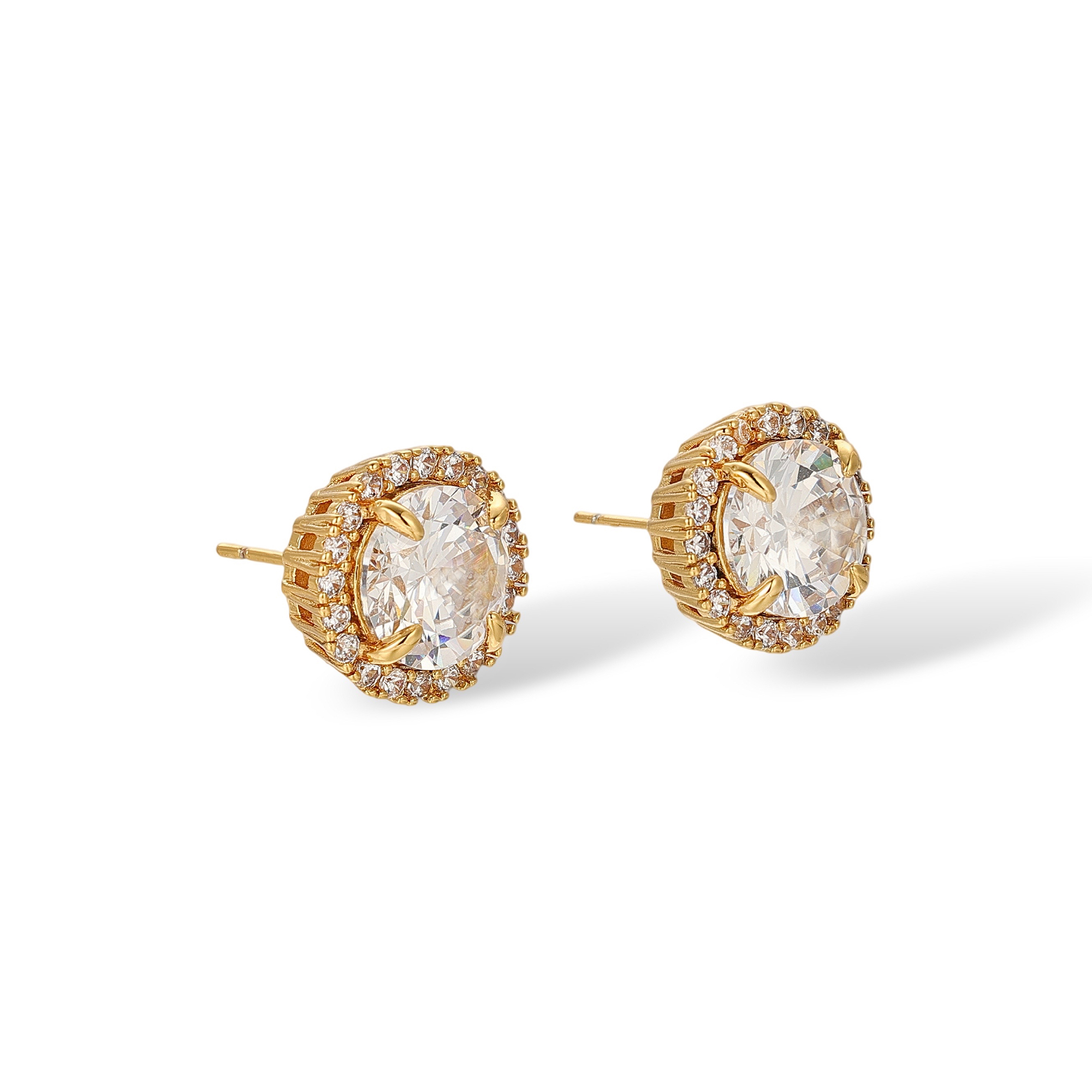 Innocence 18K Gold Round Stud Earrings
