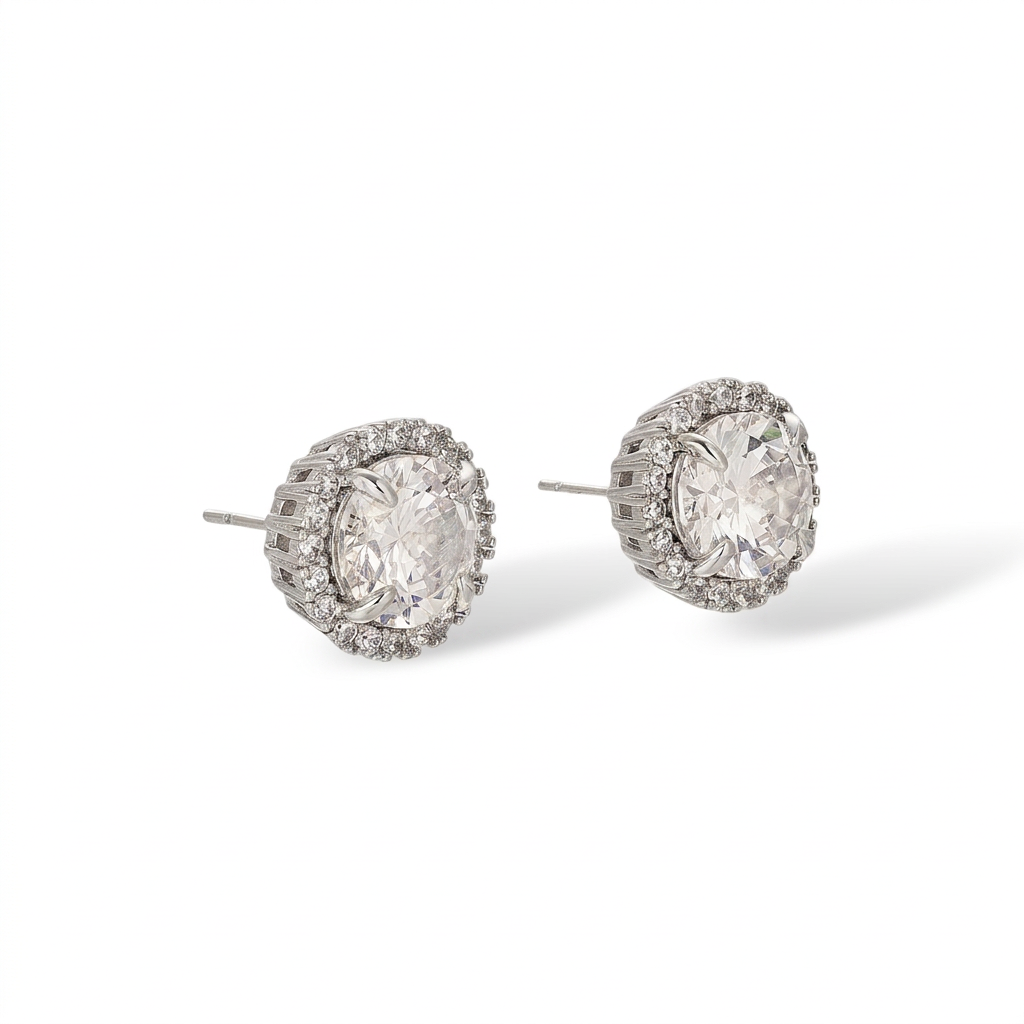 Innocence 18K Gold Round Stud Earrings