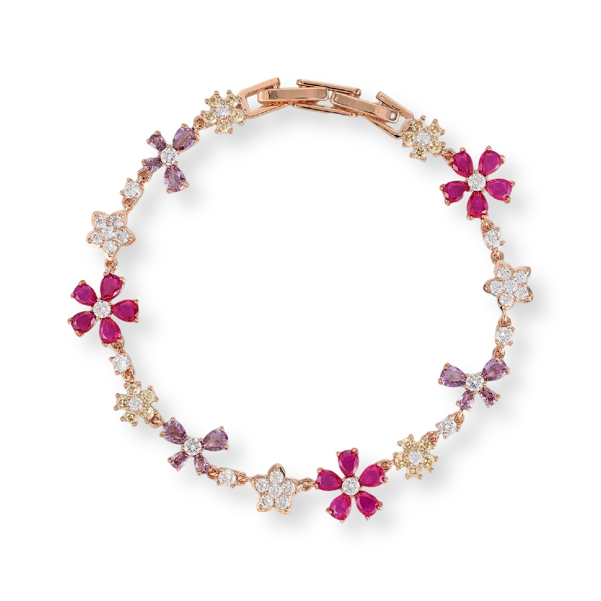 Irmgardis Multicolor Floral Starburst Bracelet