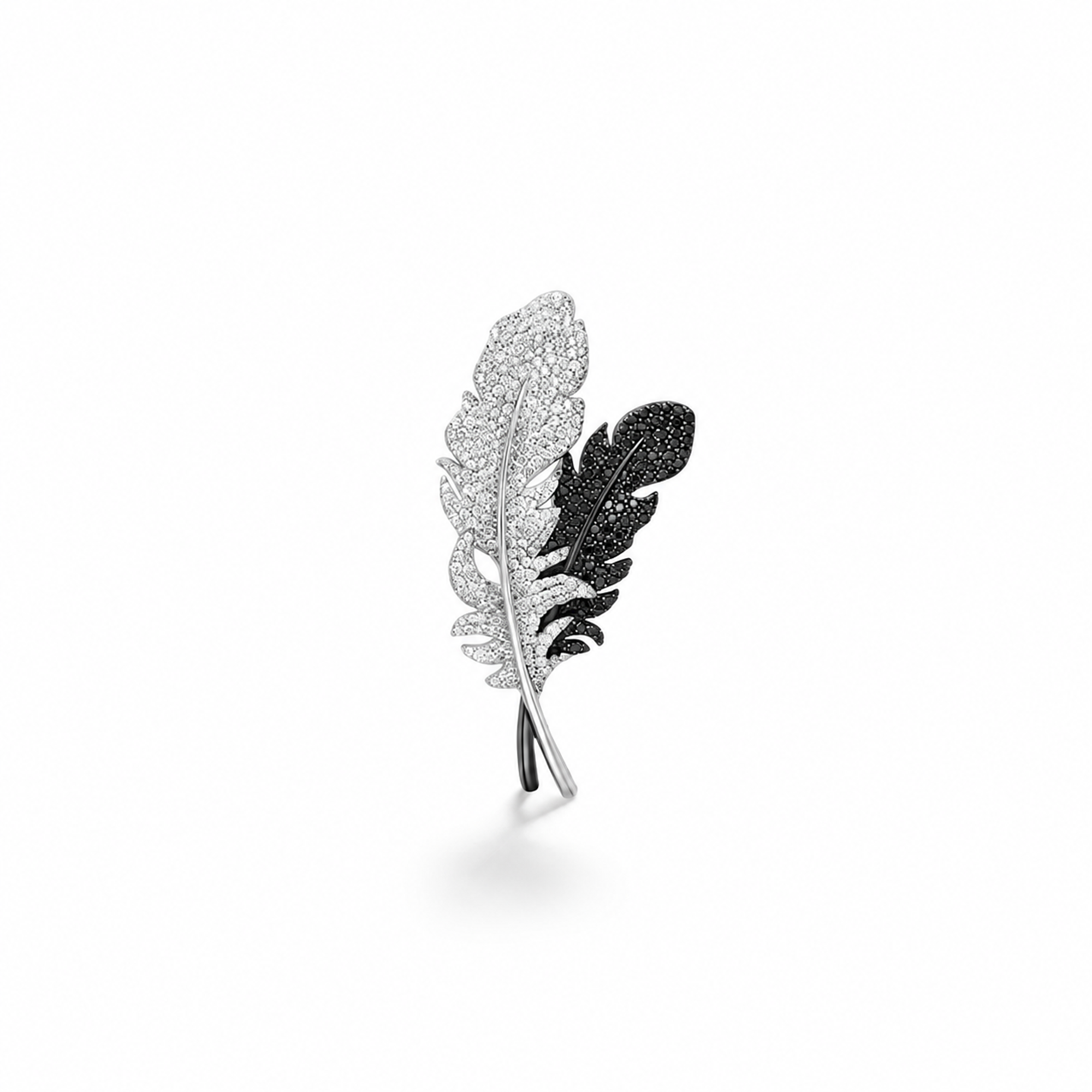 Jacobina Two Tone Feather Brooch