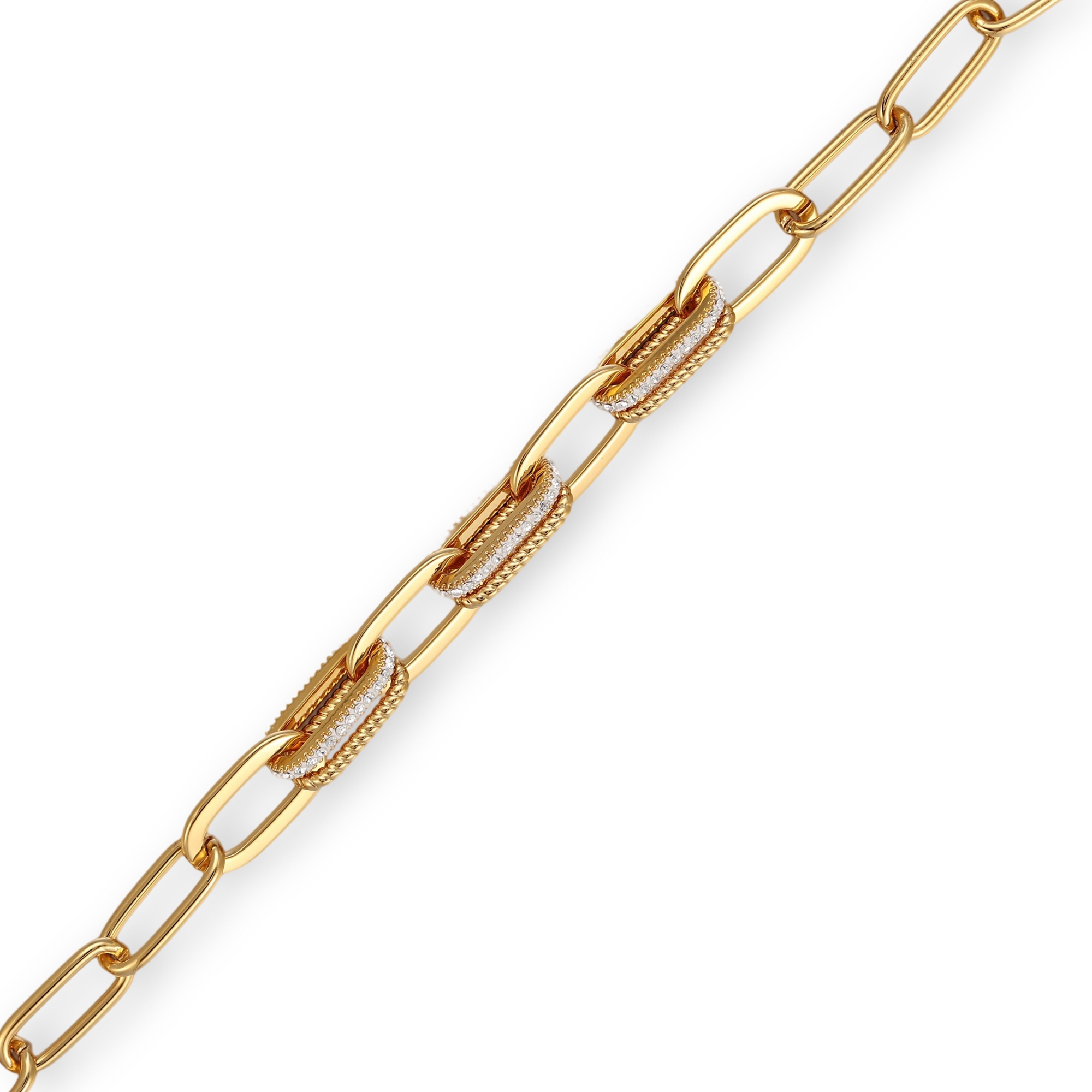 Jarmila 18K Gold Interlocking Oval Link Bracelet
