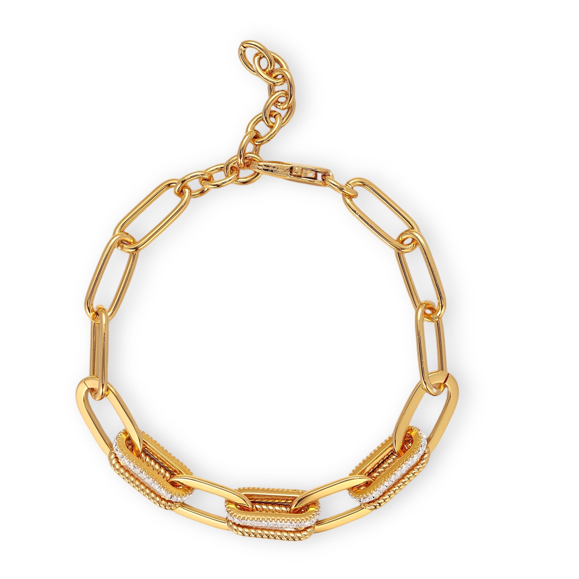 Jarmila 18K Gold Interlocking Oval Link Bracelet