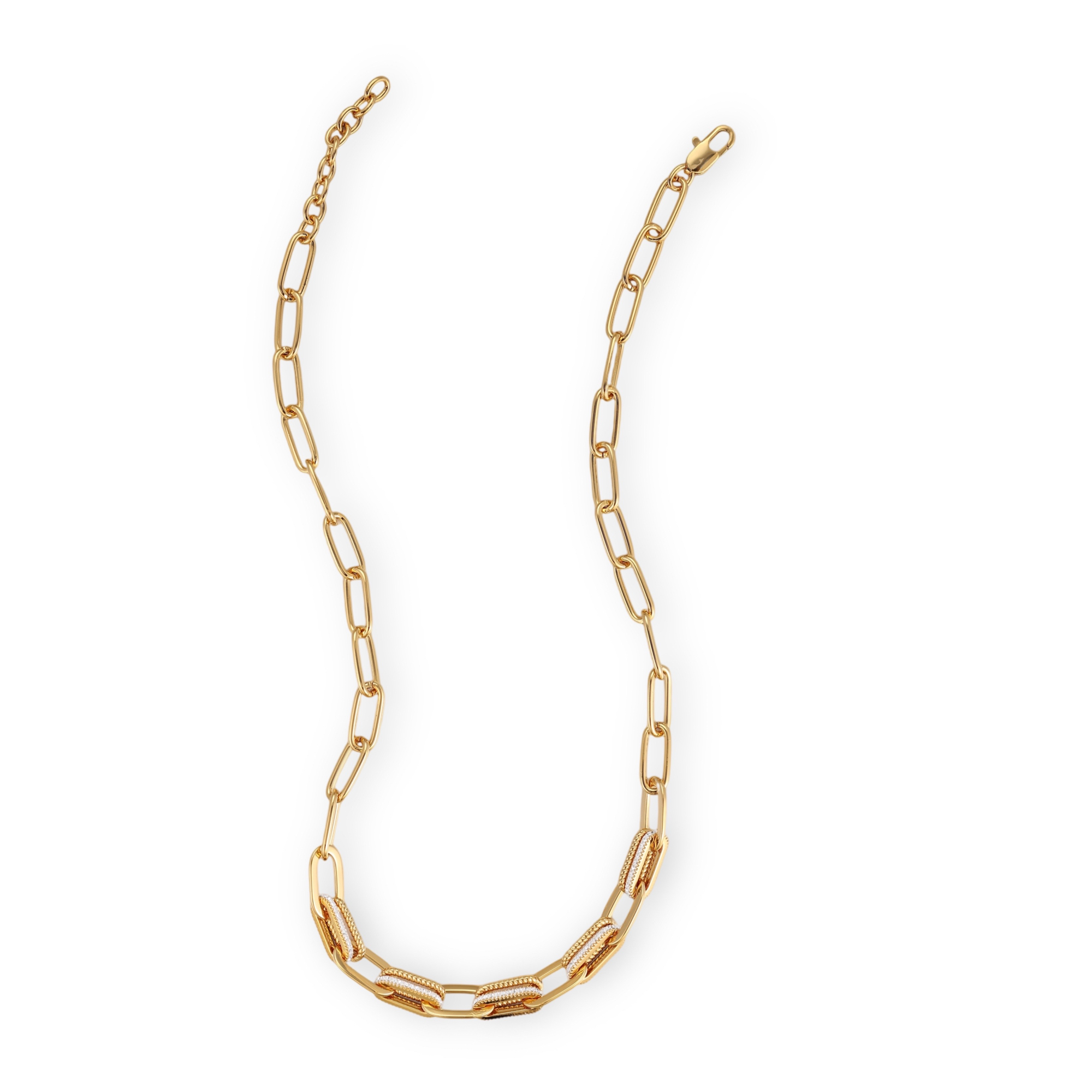 Jarmila 18K Gold Interlocking Oval Link Necklace