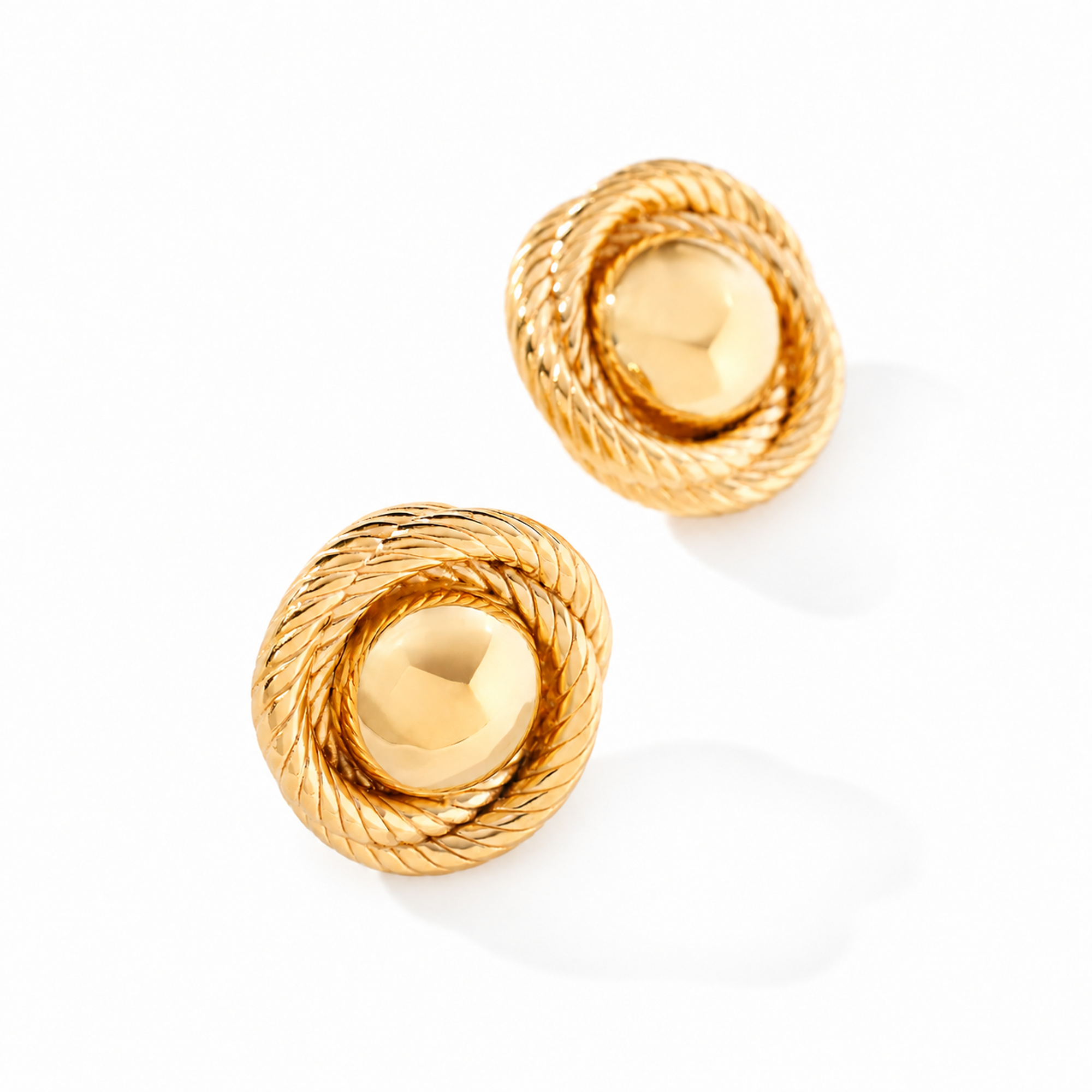 Jeromia 18K Gold Twisted Wire Stud Earrings