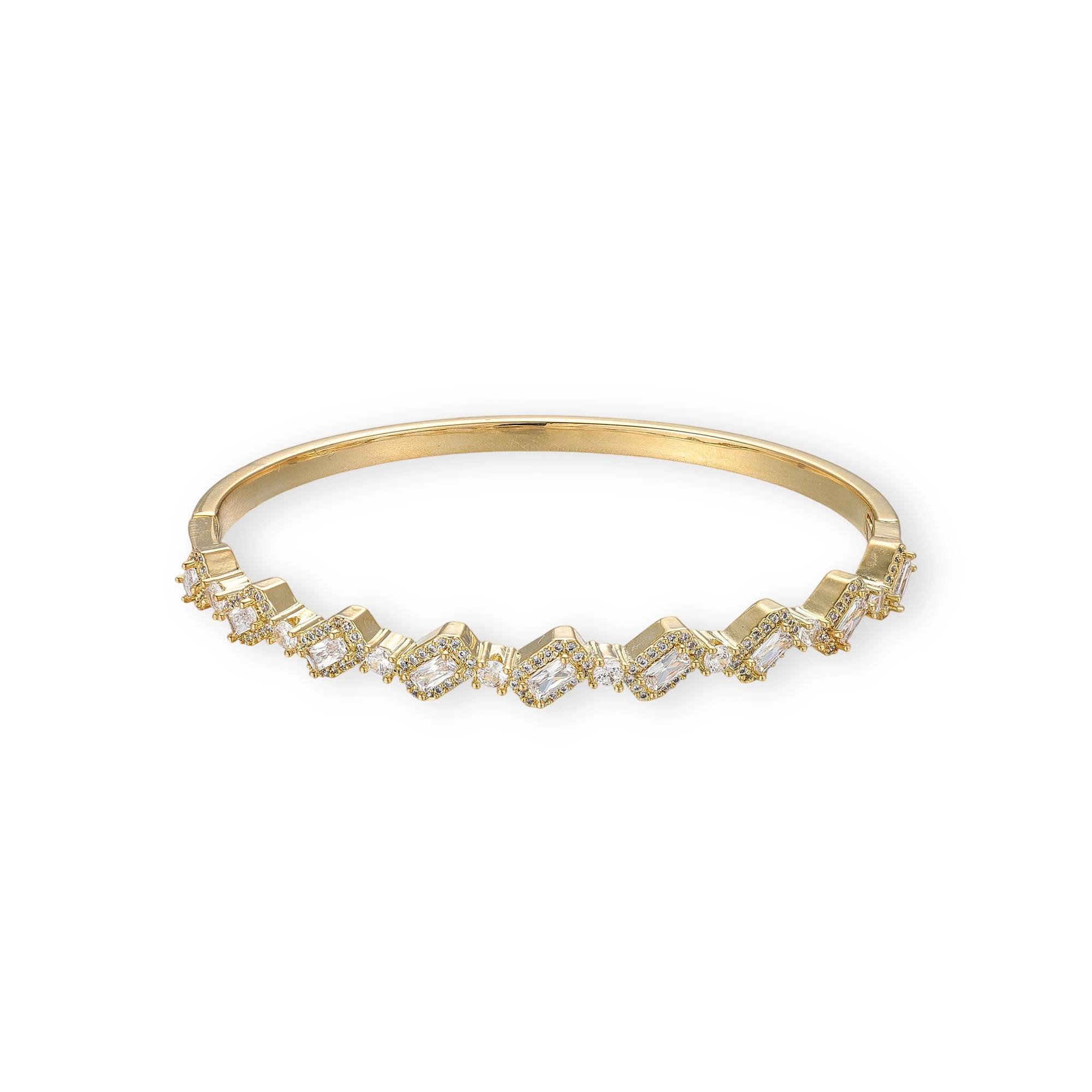Jovite 14K Gold Baguette Bangle