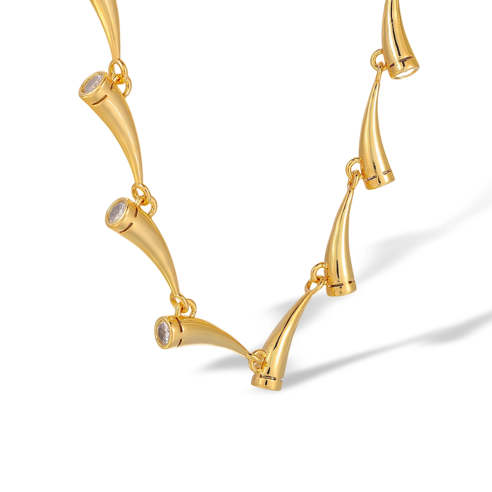 Katharina 14K Gold Conical Necklace