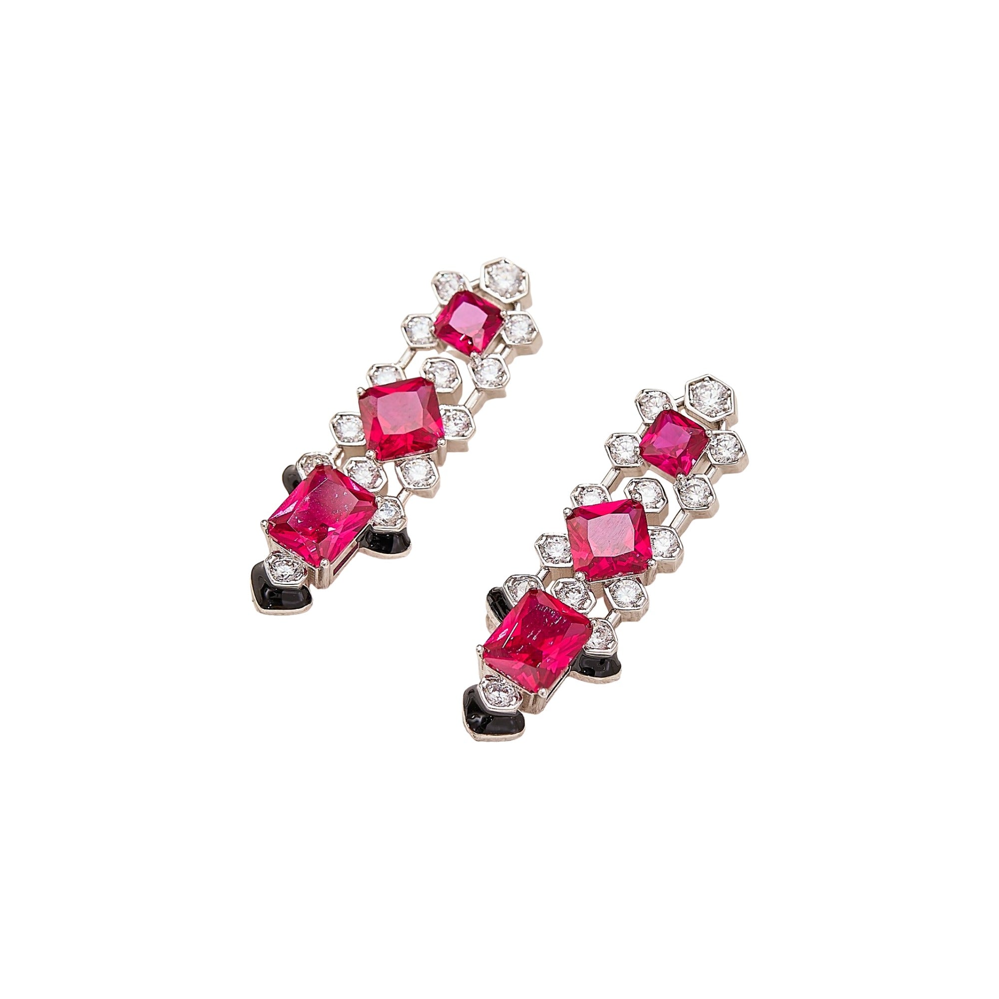 Kunlinde Cushion Tassel Earrings