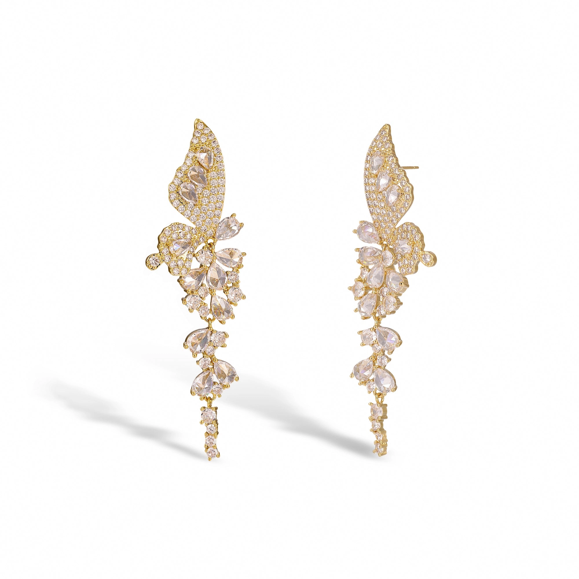 Liesl 14K Gold Butterfly Earrings