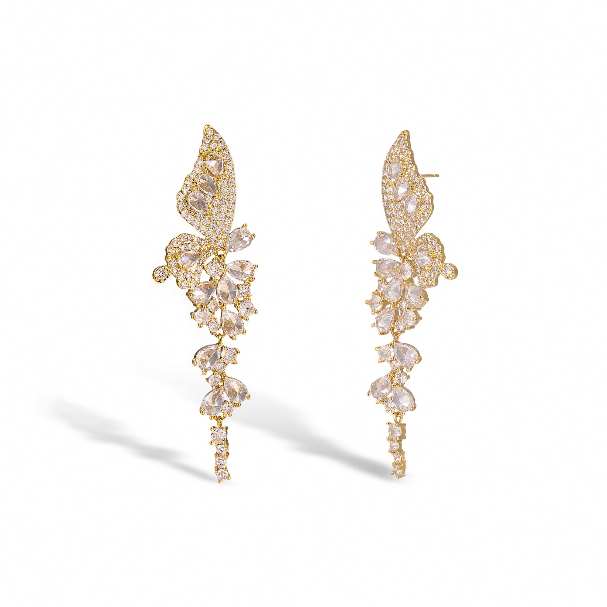 Liesl 14K Gold Butterfly Earrings