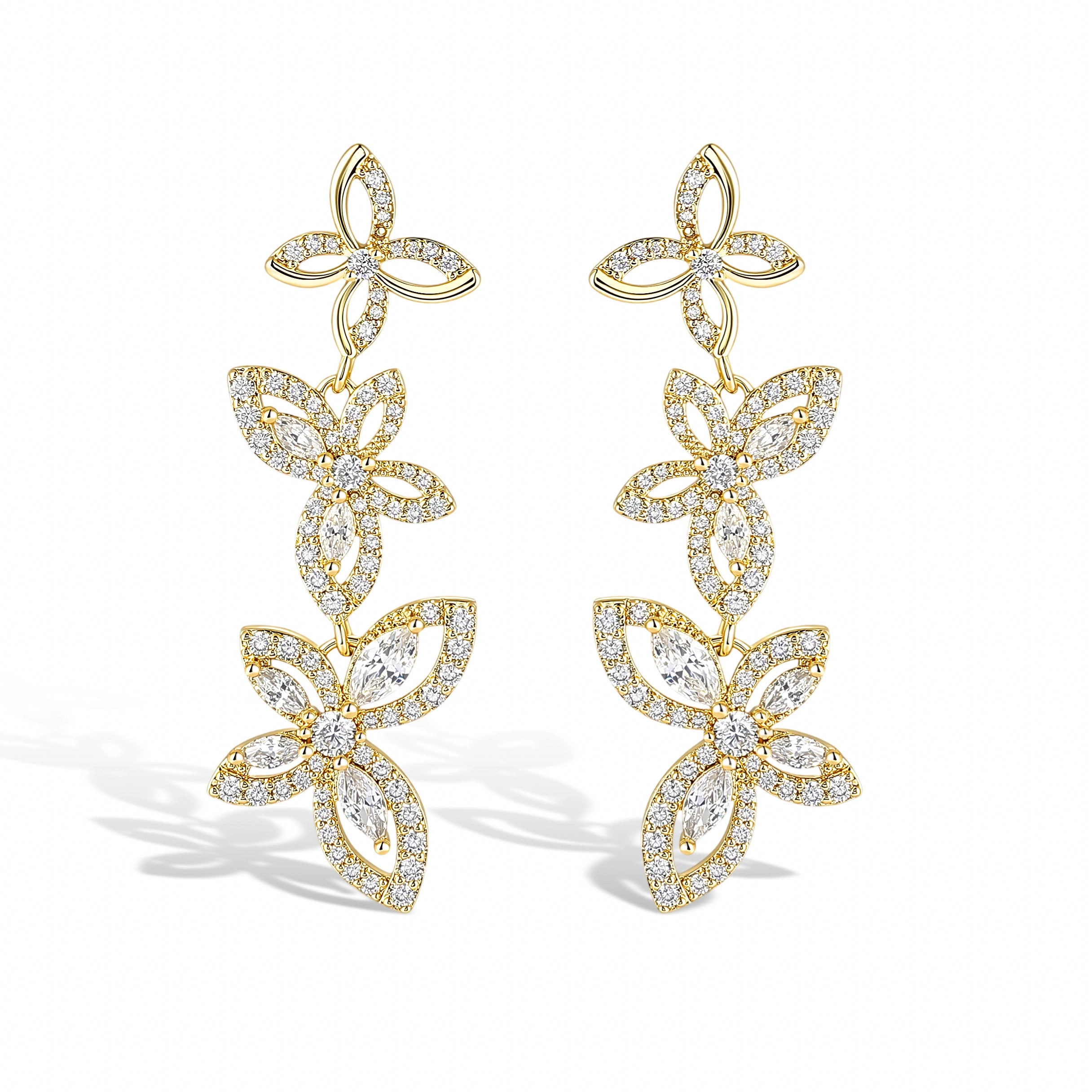 Limenitis 14K Gold Butterfly Earrings