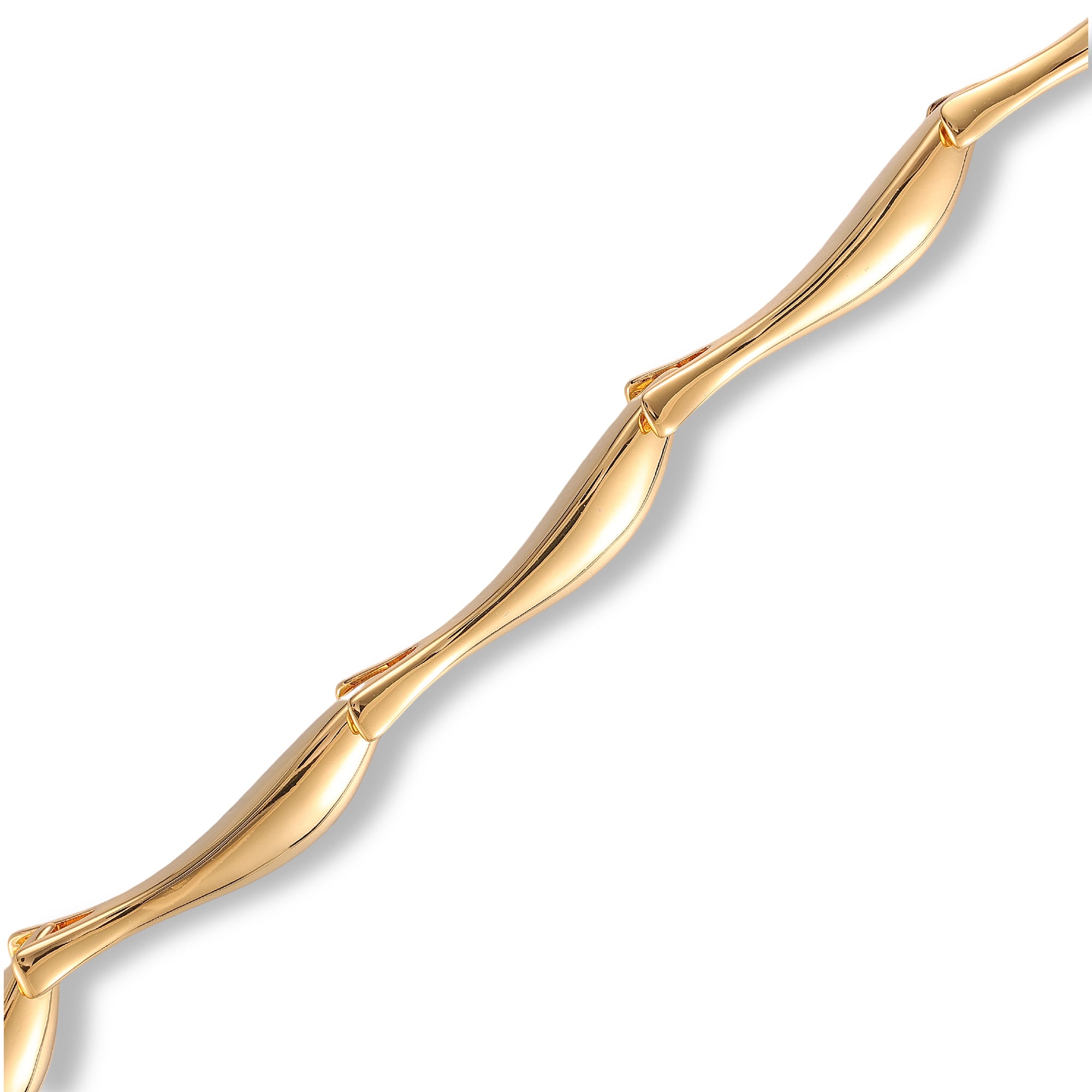 Linda 14K Gold Curve Bangle