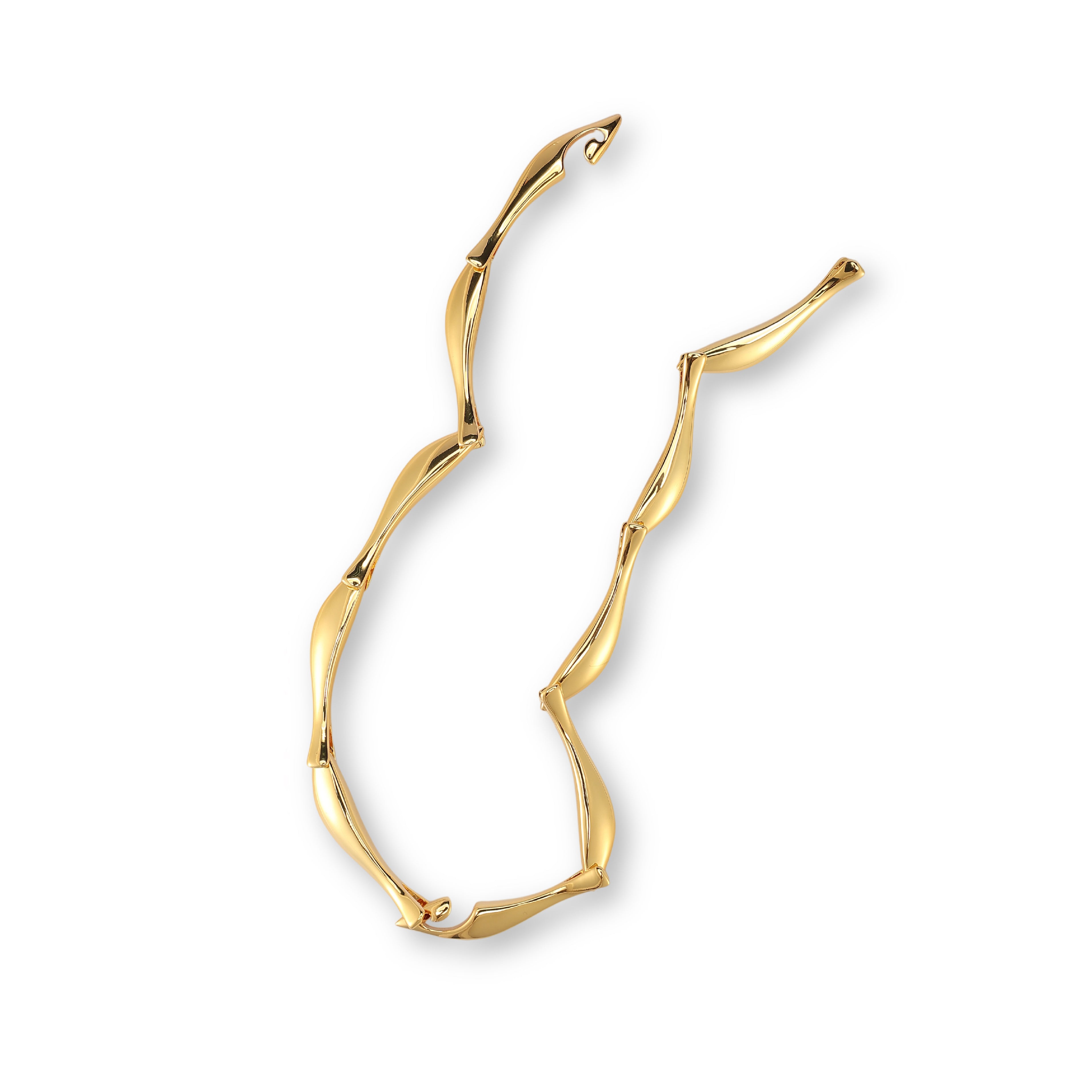 Linda 14K Gold Curve Necklace