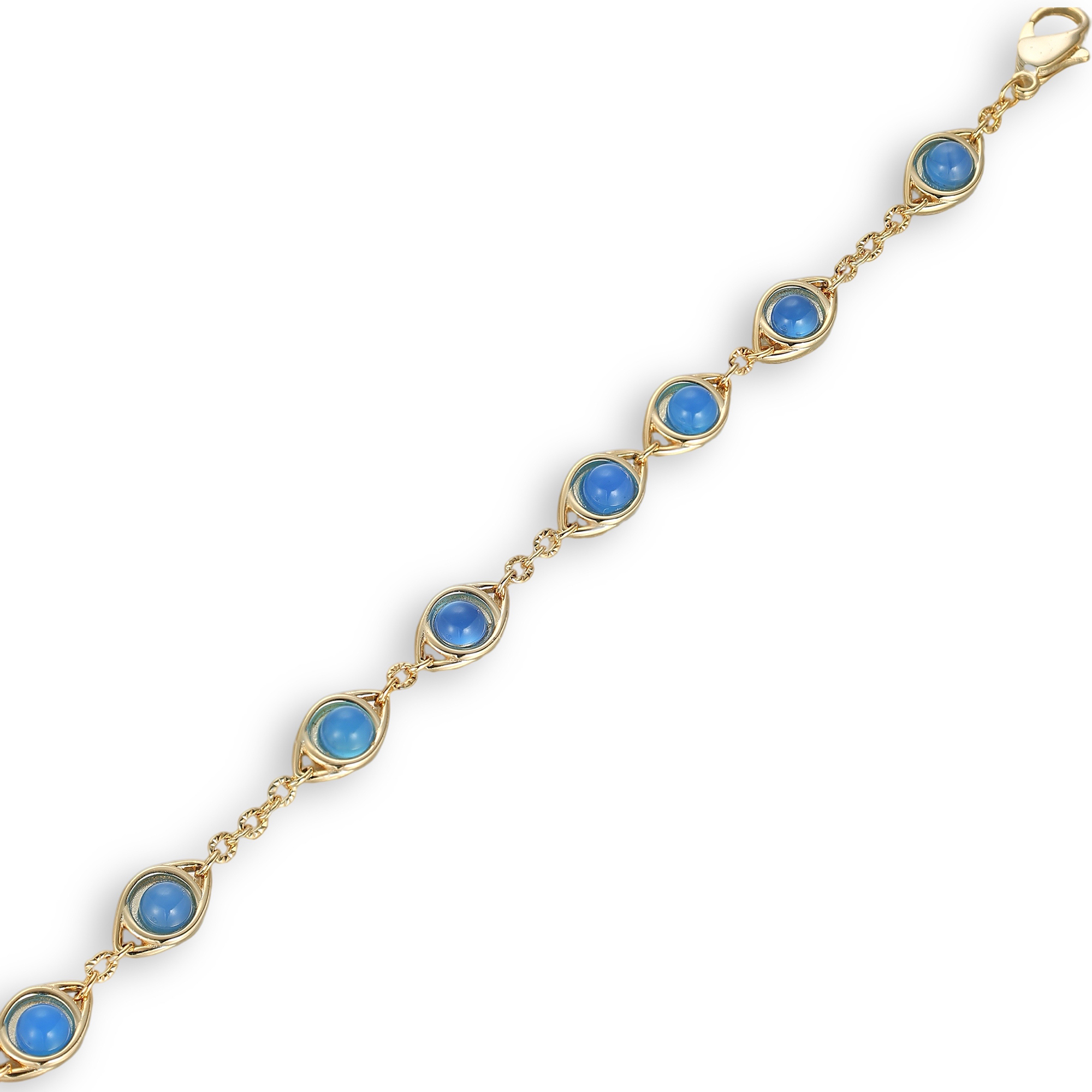 Loredana Blue Agate Evil Eye Bracelet