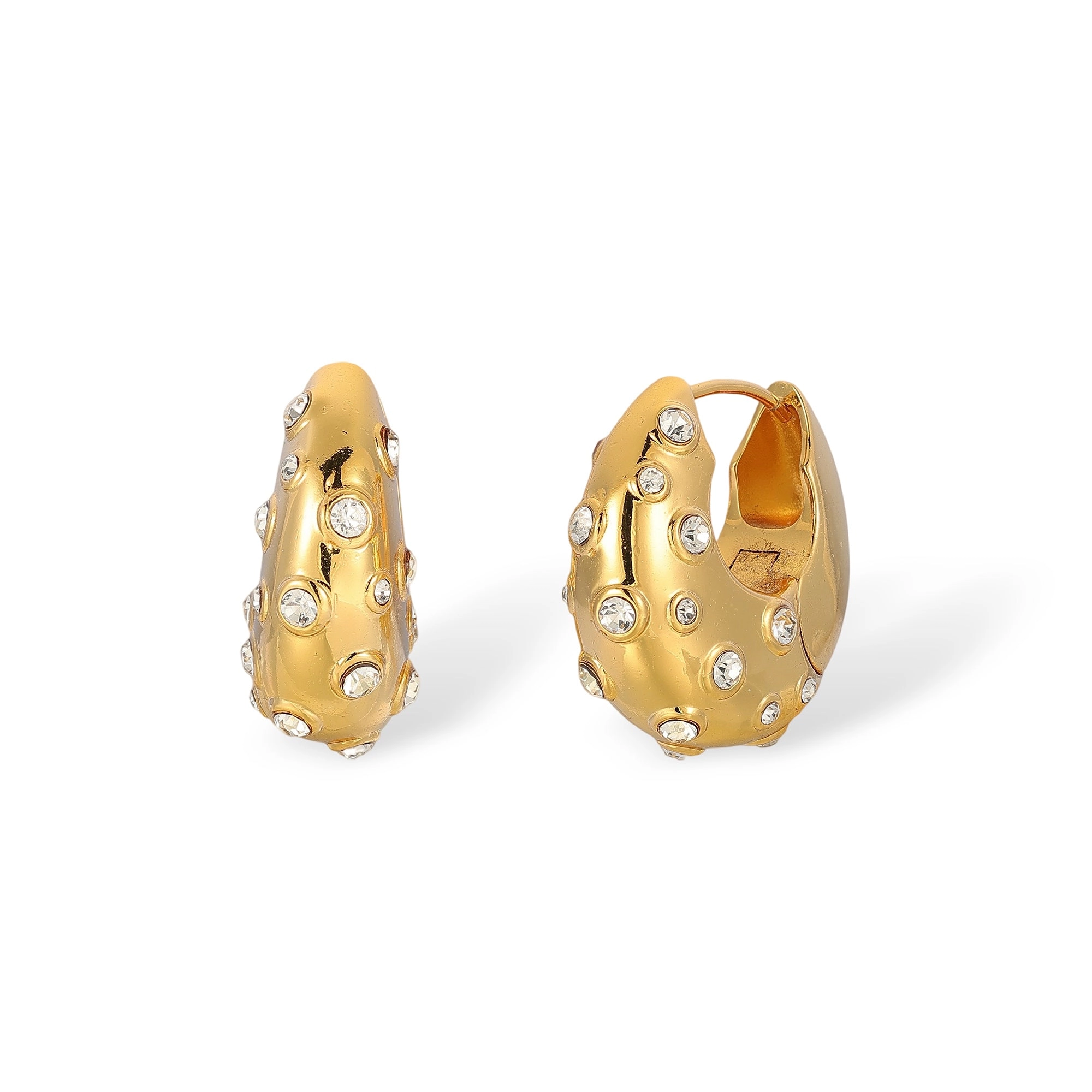 Lotta 18K Gold Chunky Huggie Earrings