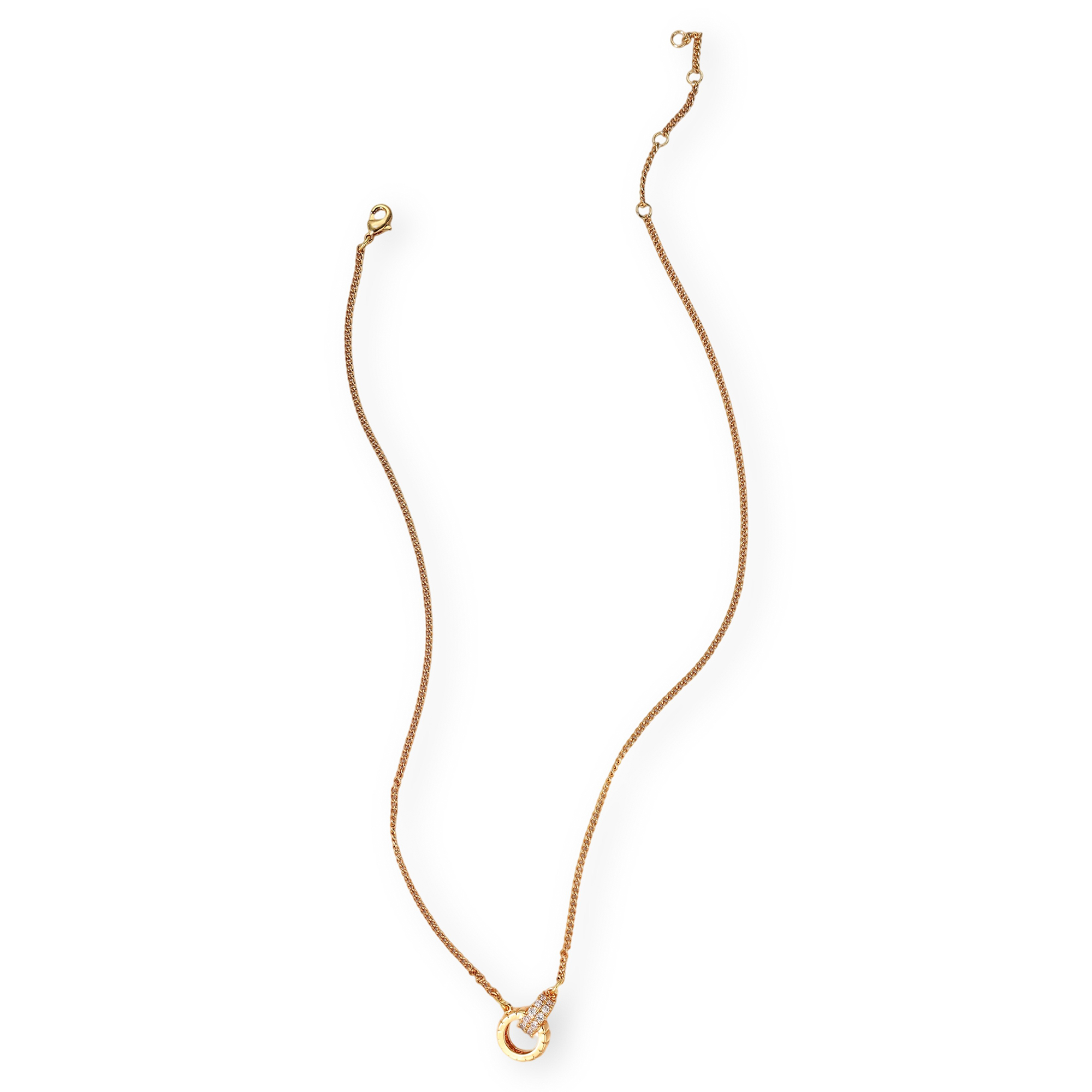 Lucrezia 18K Gold Interlocking Scalloped Circle Necklace