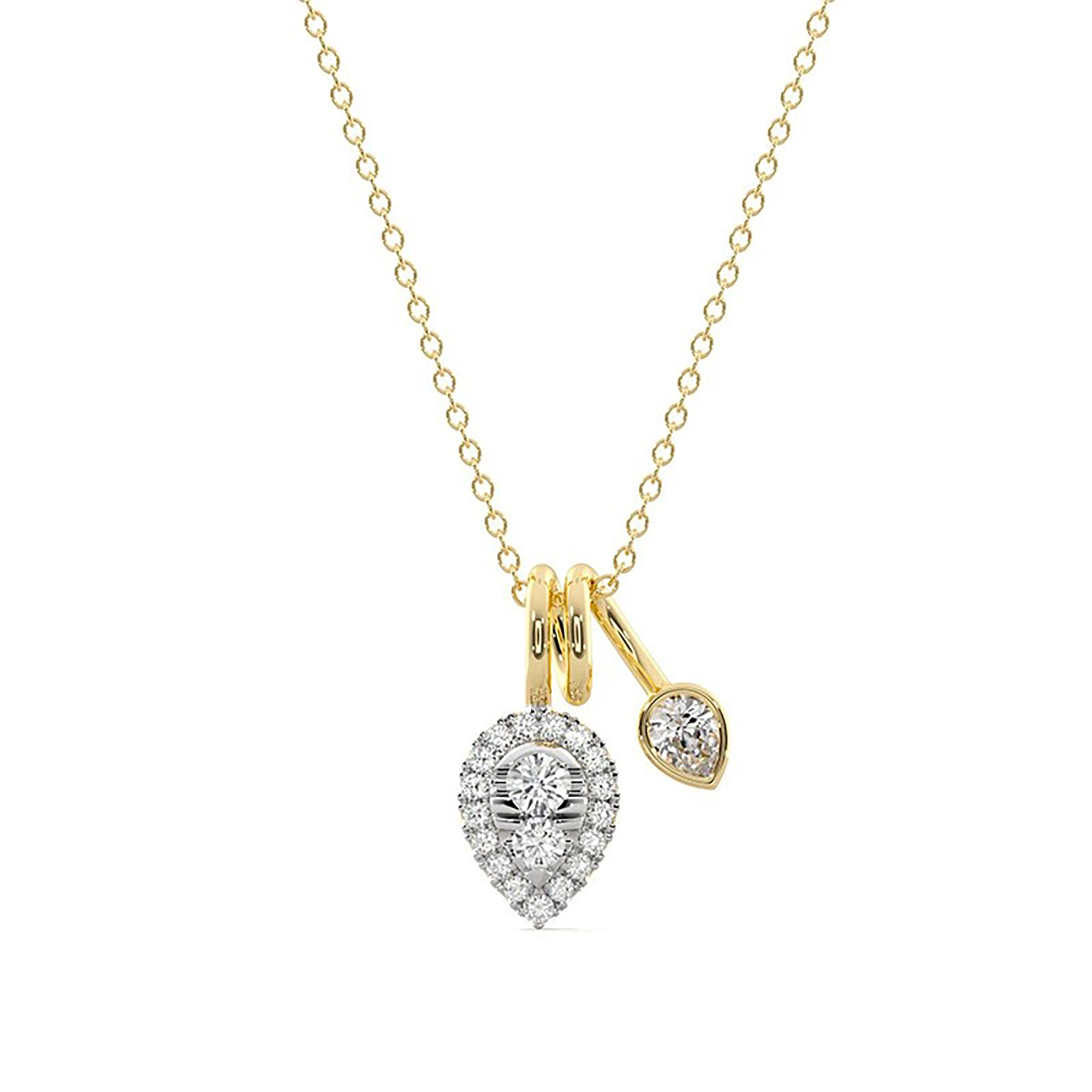 Lulubelle 18K Gold Cable Teardrop Necklace