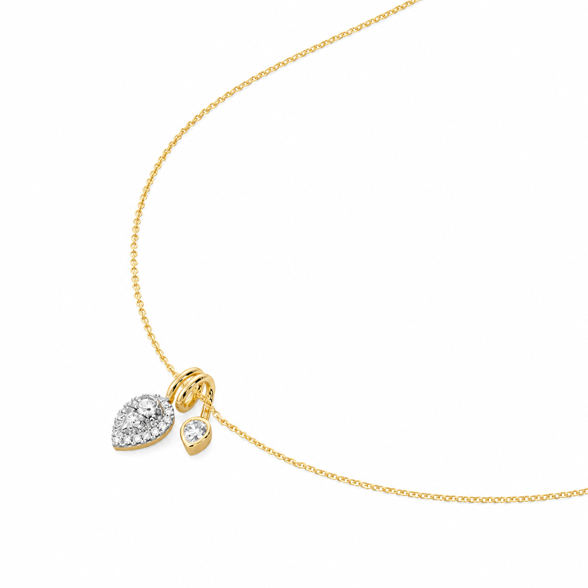 Lulubelle 18K Gold Cable Teardrop Necklace