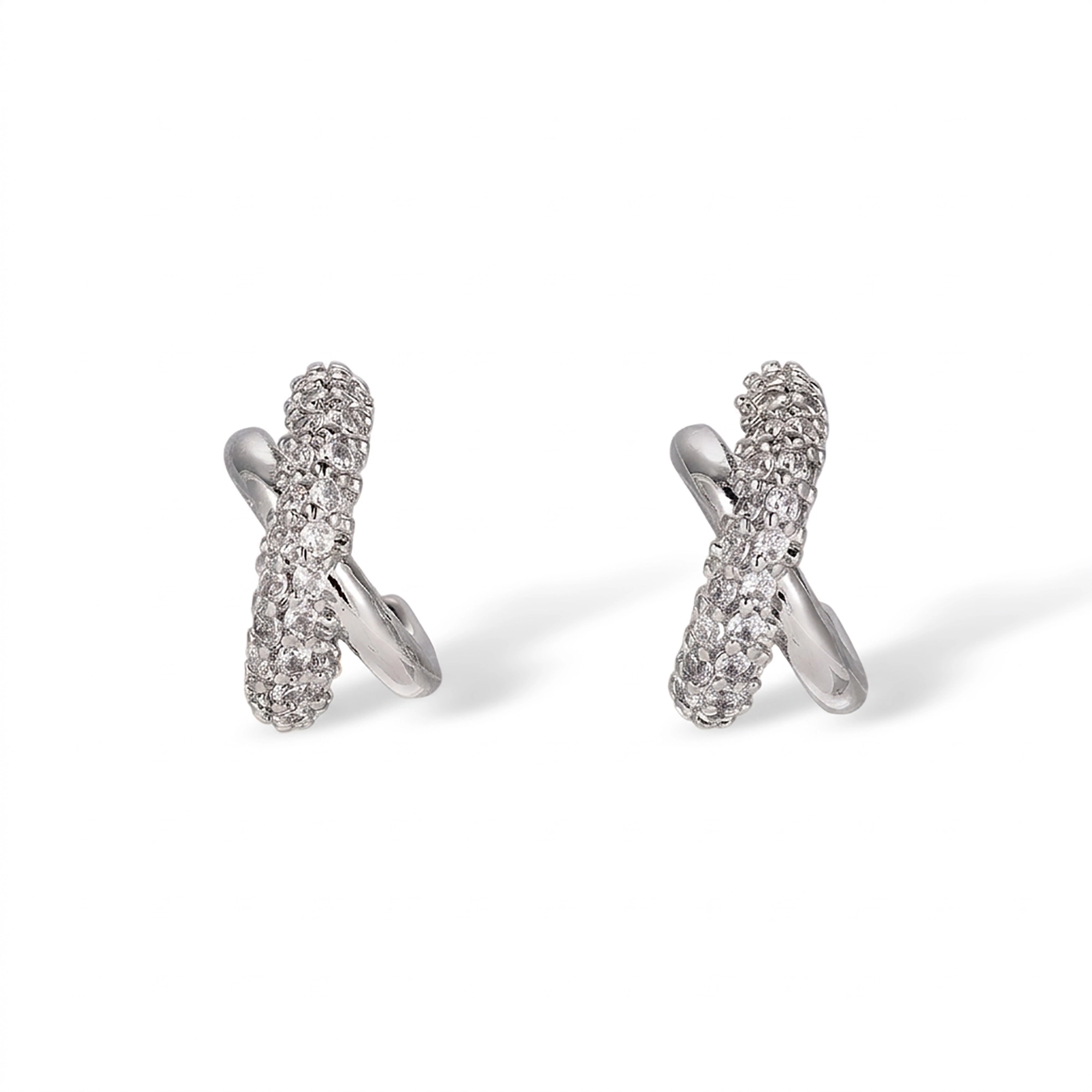 Maëlia 18K Gold Crossover Earrings