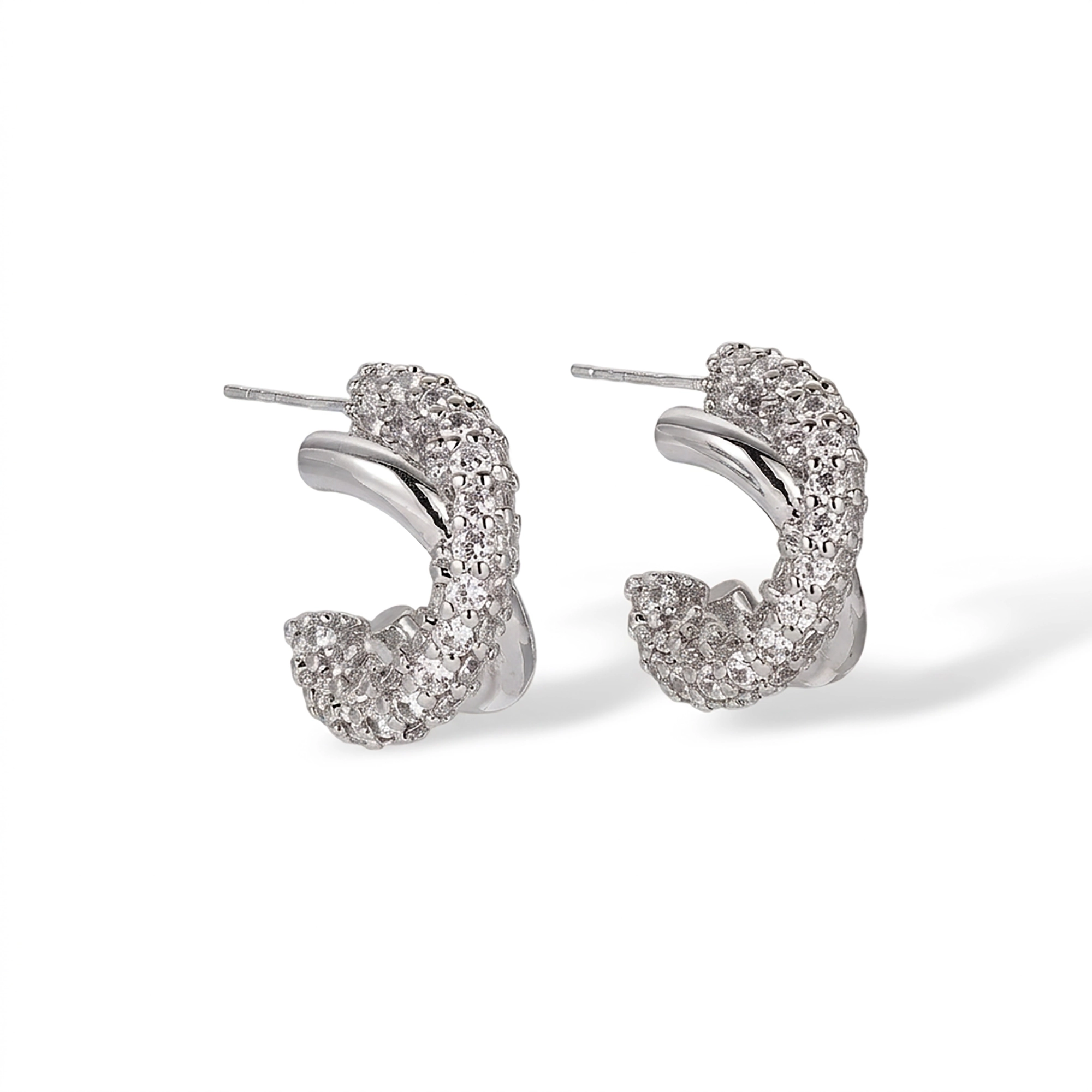Maëlia 18K Gold Crossover Earrings