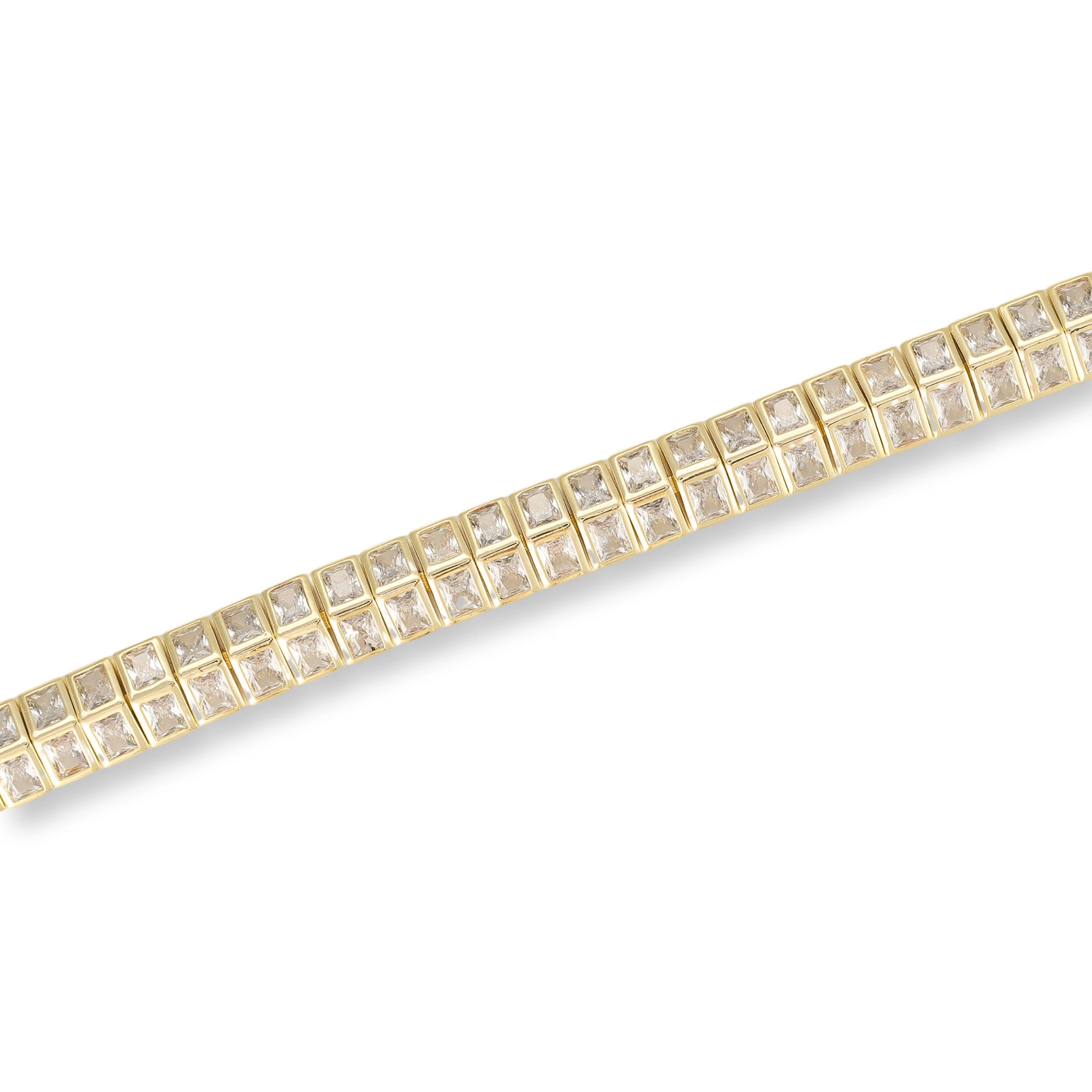 Magda 14K Gold Square Tennis Bracelet